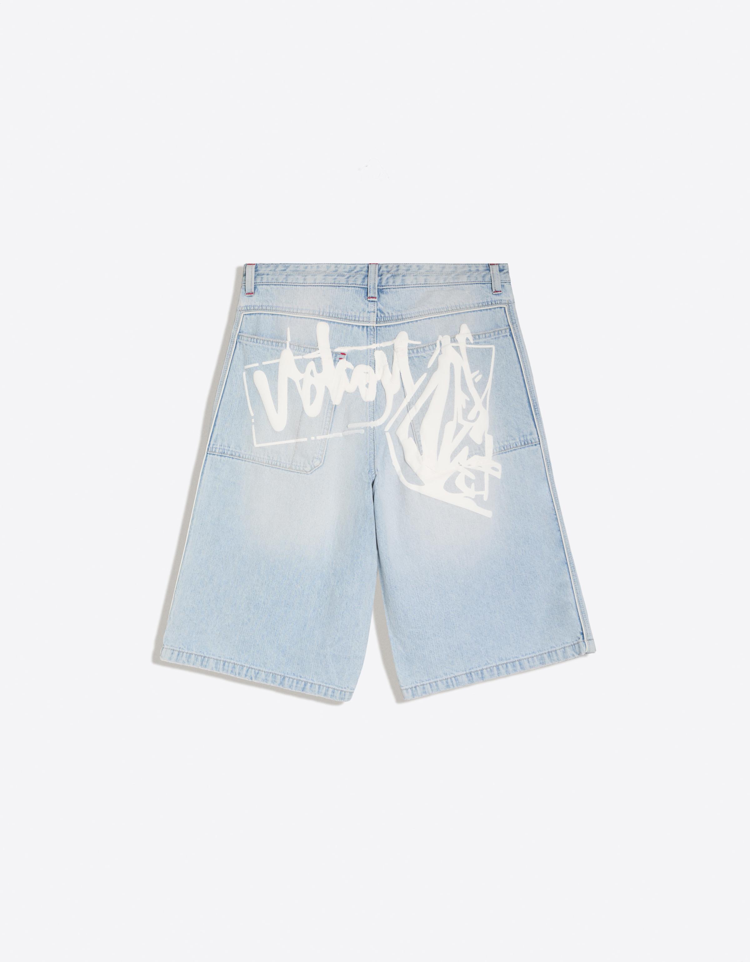 VOLCOM denim Bermuda shorts — Light blue