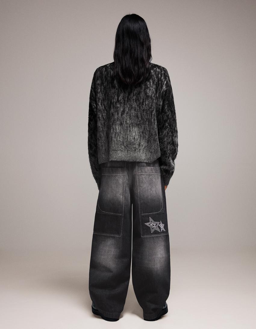 Super Baggy Jeans-Schwarz