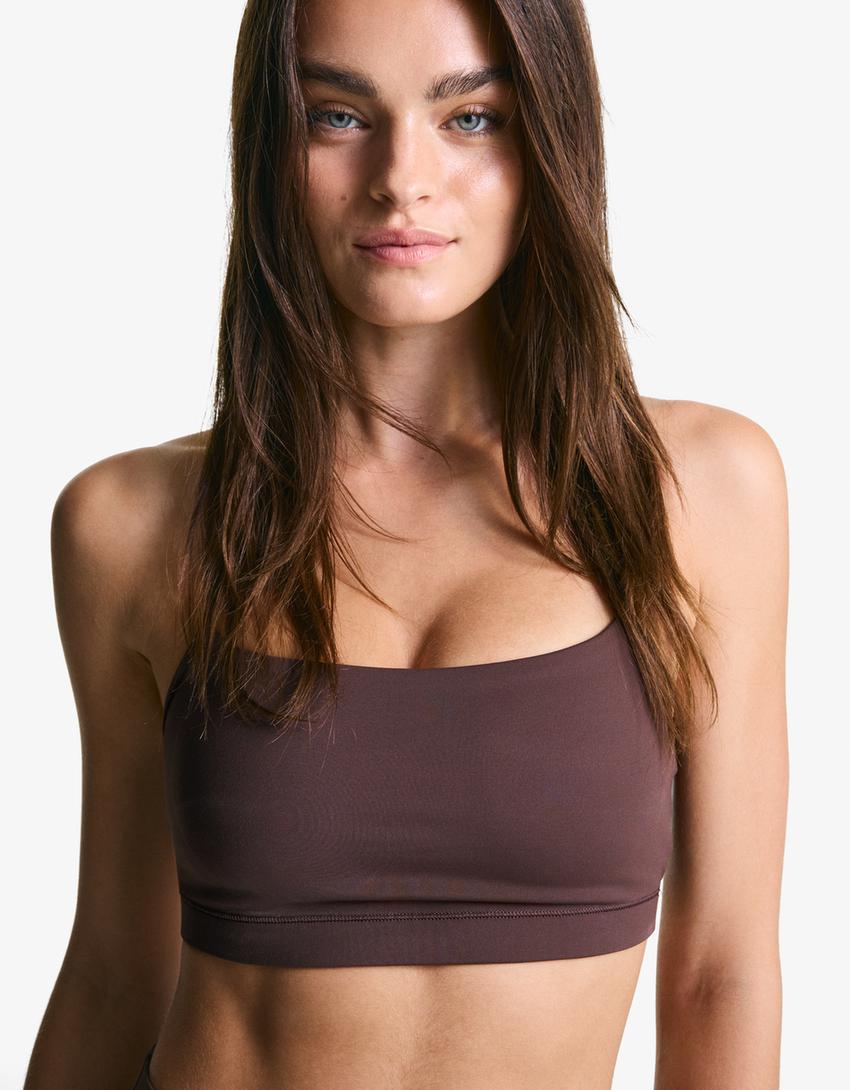 Top tirantes quick dry & breathable-Marrón-2