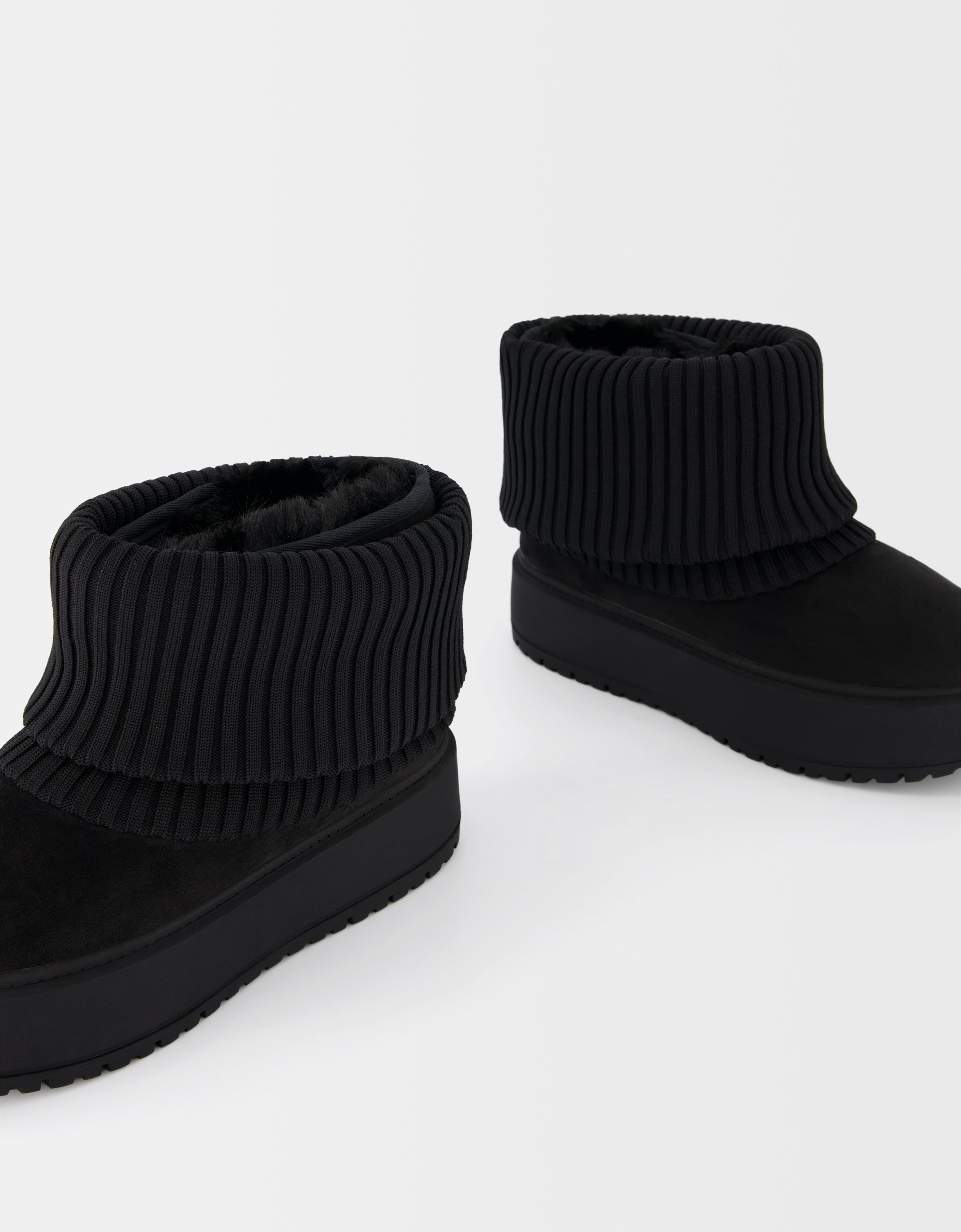 Sock platform ankle boots - Shoes - Women | Bershka
