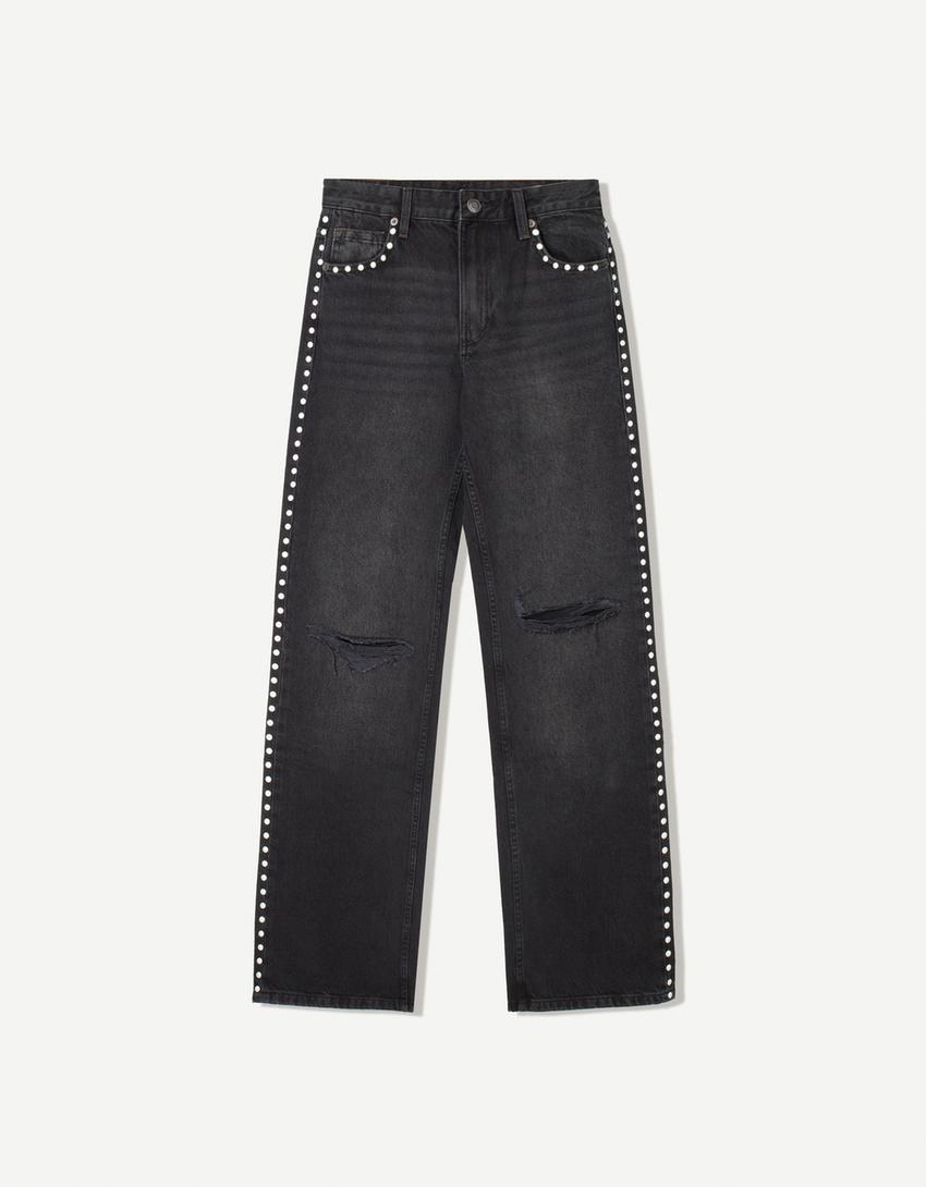 Blugi wide leg rupturi ținte