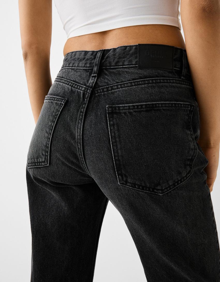 Jeans straight-Preto-3