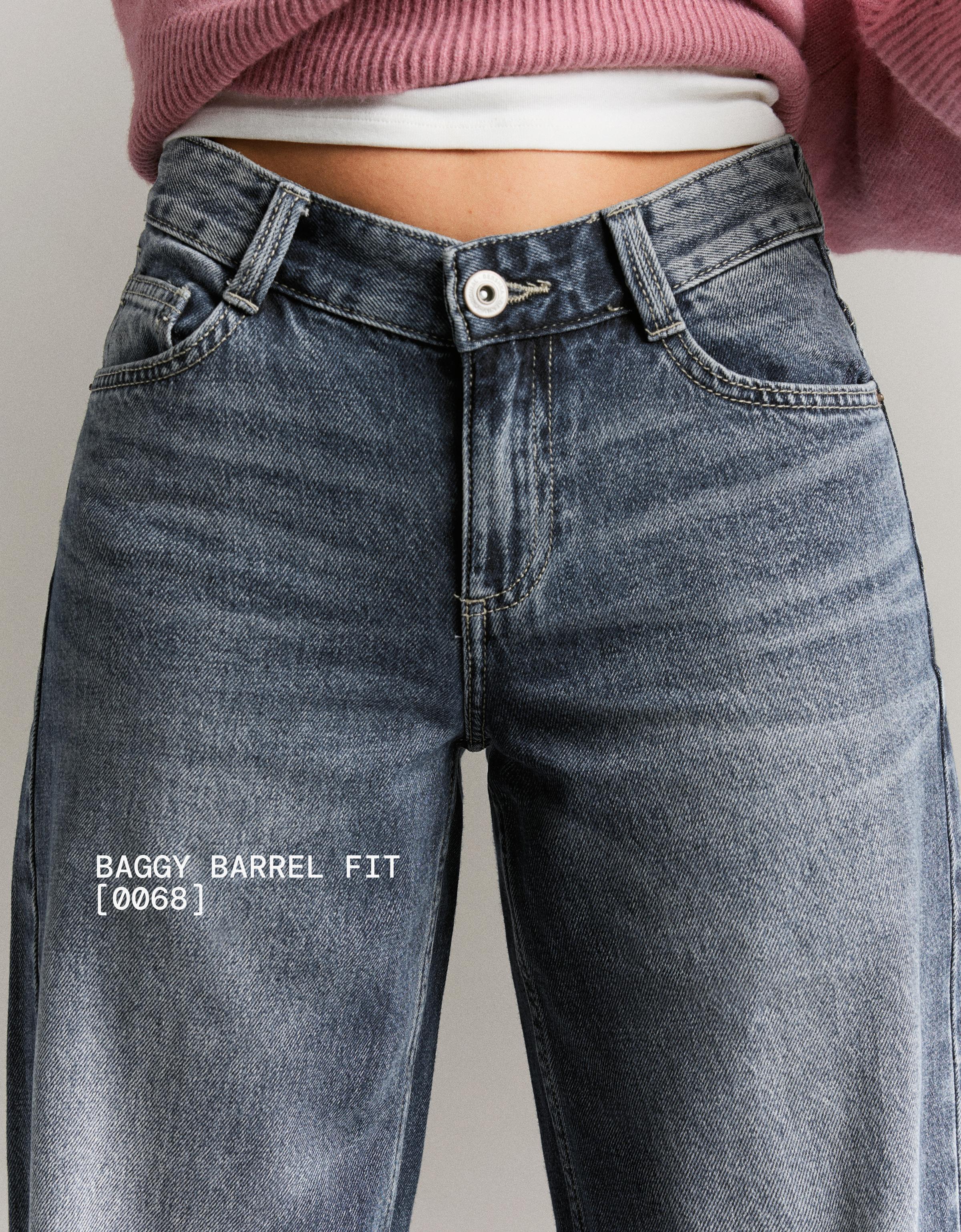 Düşük bel baggy barrel fit jean - Görsel 28