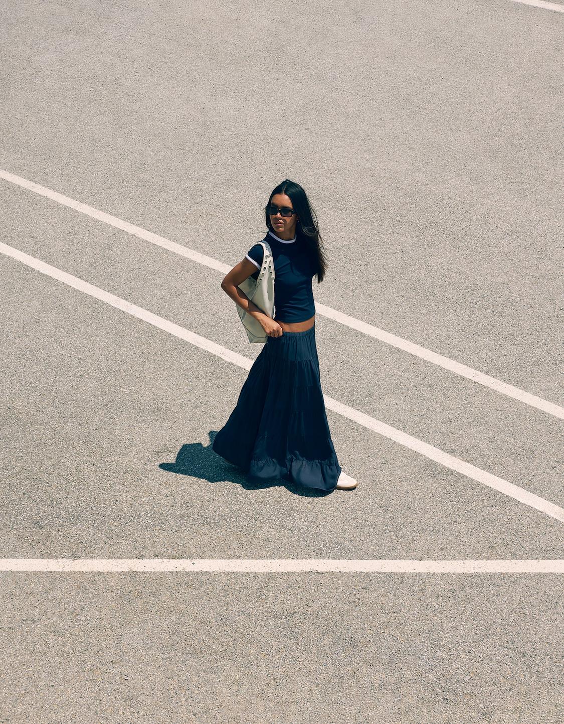 Rustic midi skirt