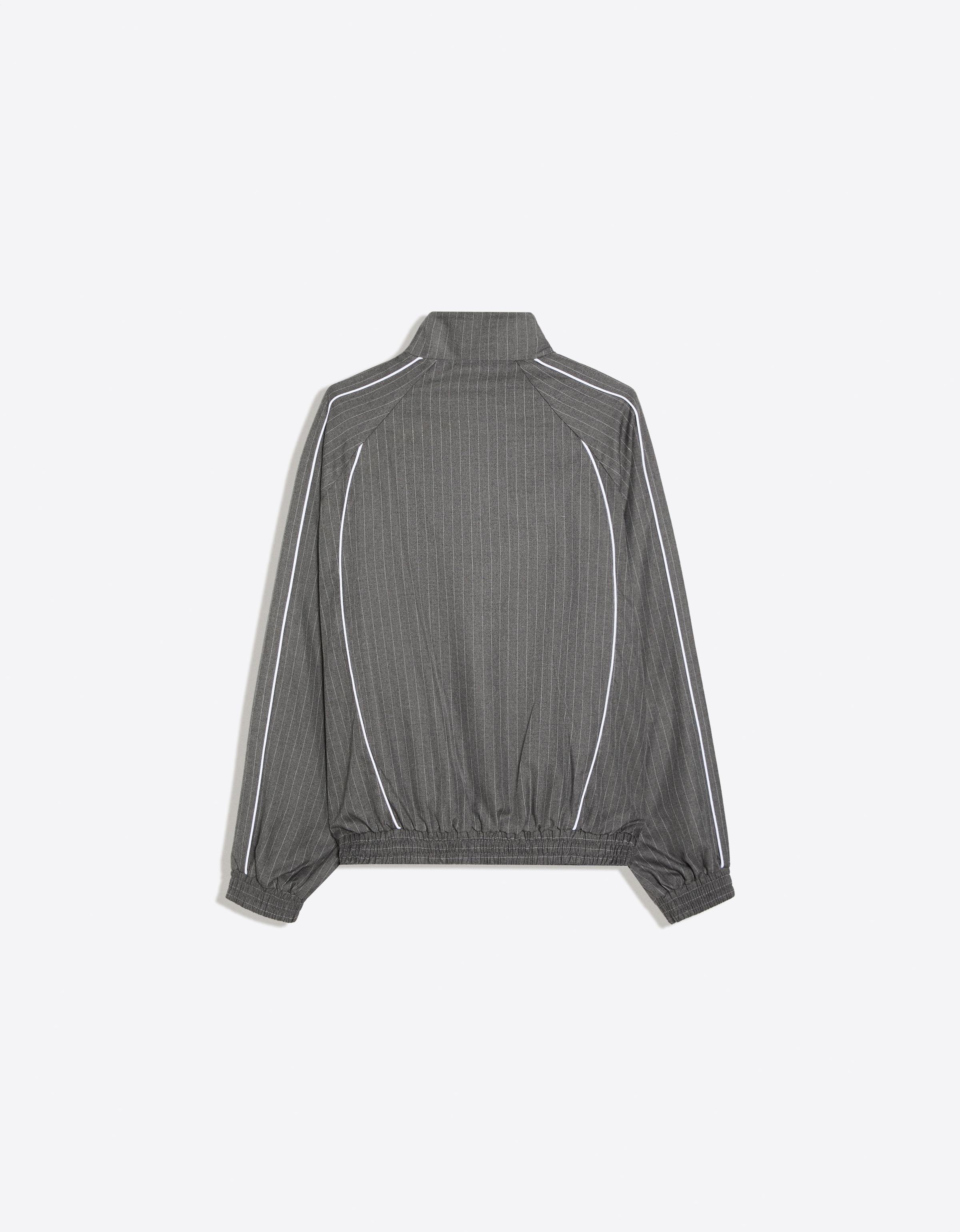 Oversize pinstripe jacket — Mixed gray