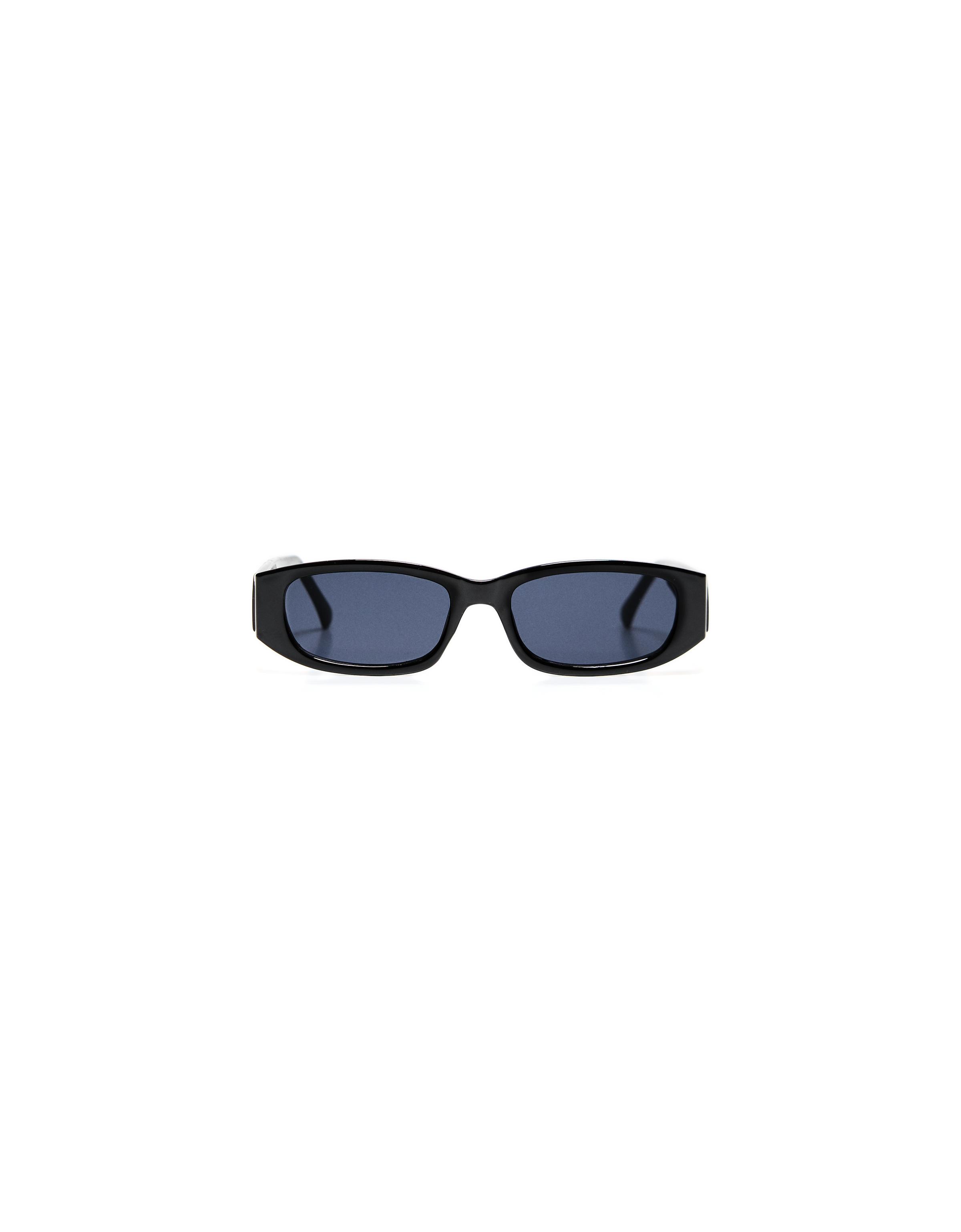 Oval plastic sunglasses — Black