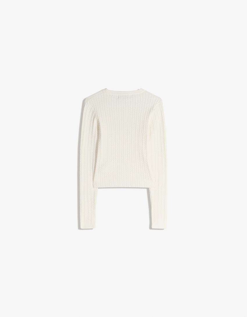 Braided chenille jumper-White