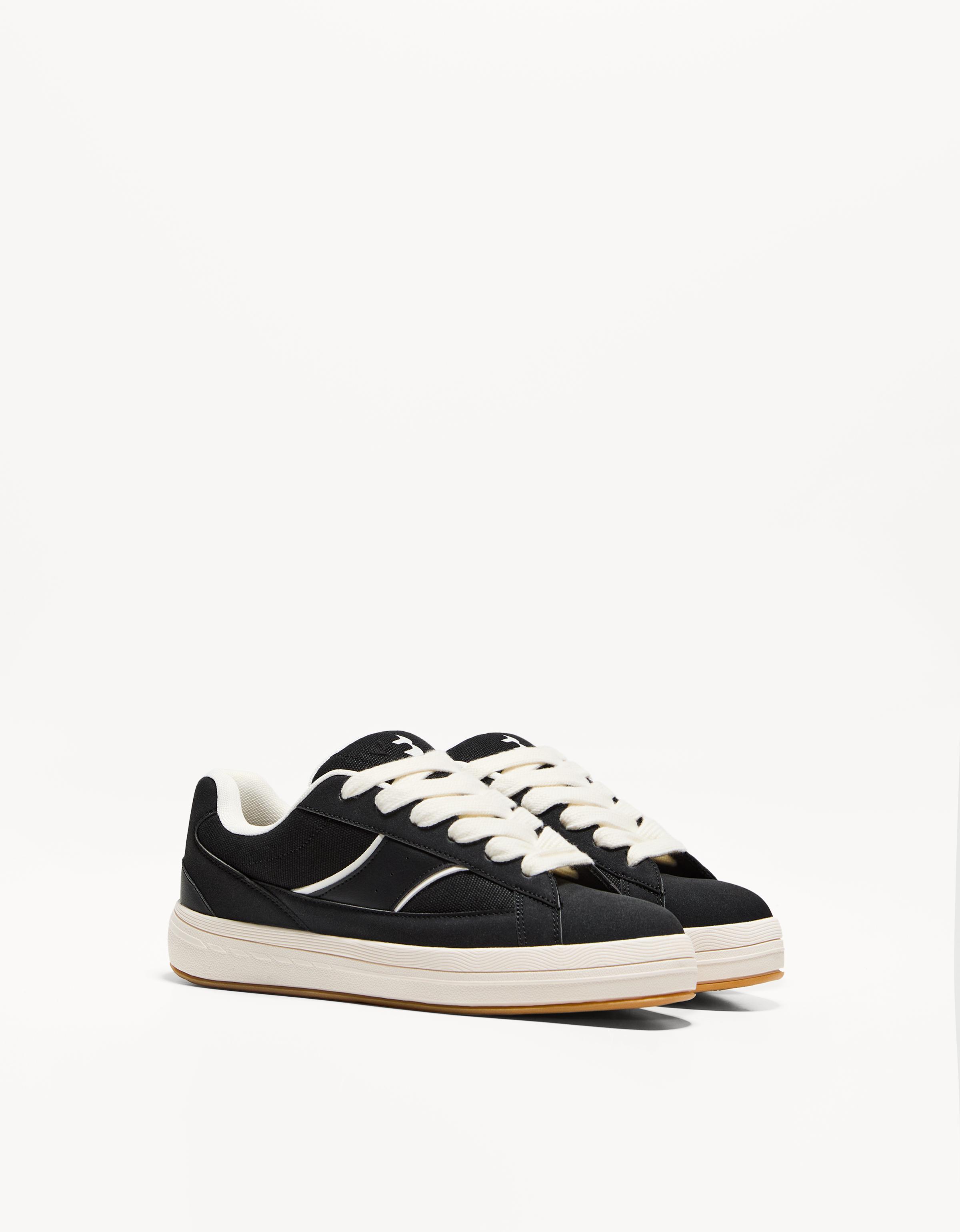 Bershka Skate-Sneaker Herren 39 Schwarz