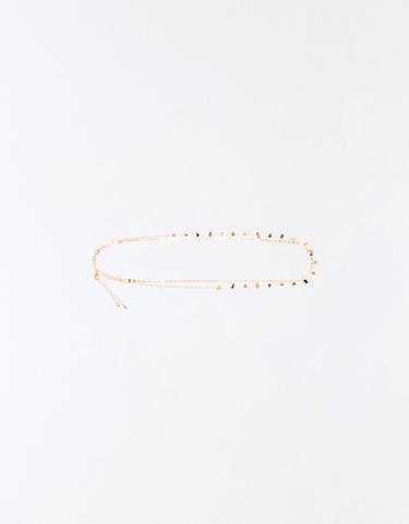 Medal and stone body chain — Gold 3