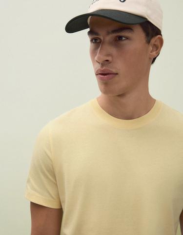 Short sleeve regular fit T-shirt — Yellow 4
