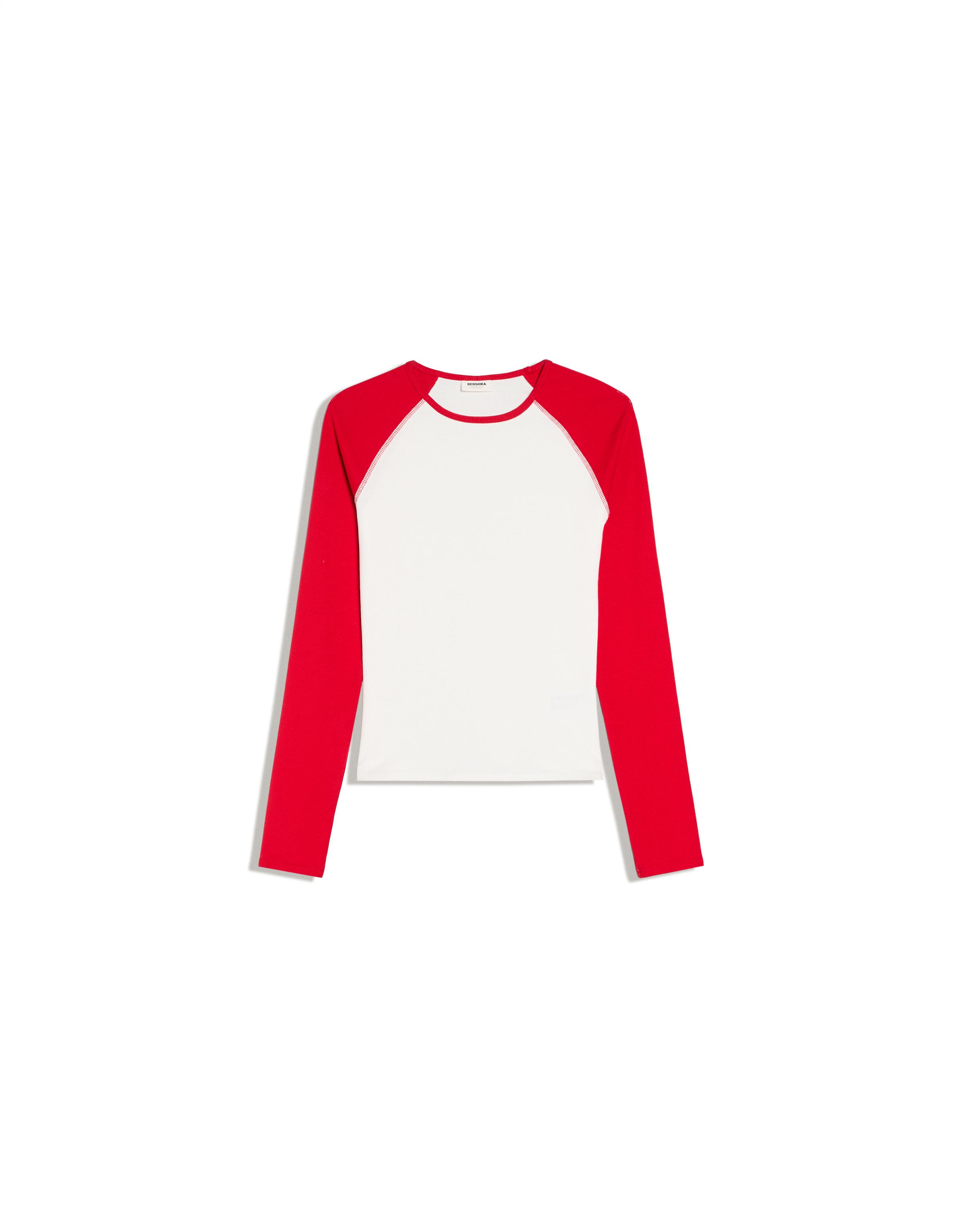 Long sleeve raglan T-shirt — Red