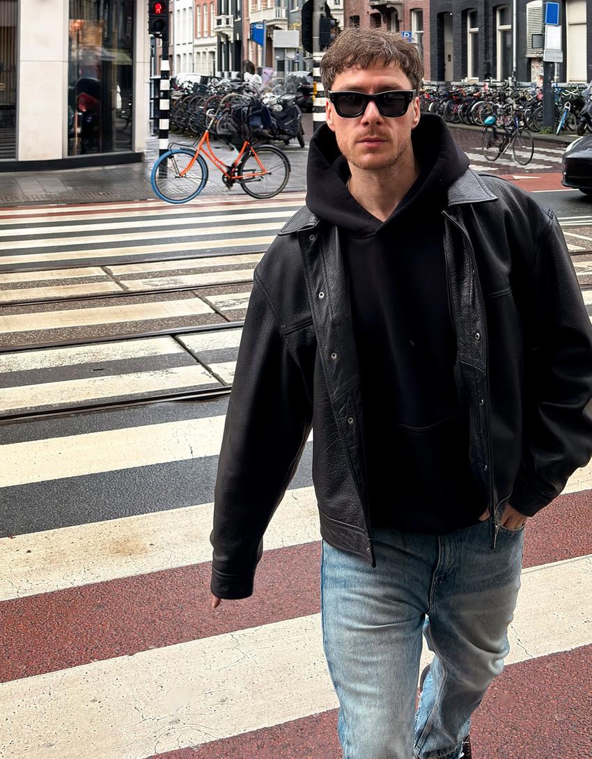 Straight-fit flared jeans-Light blue