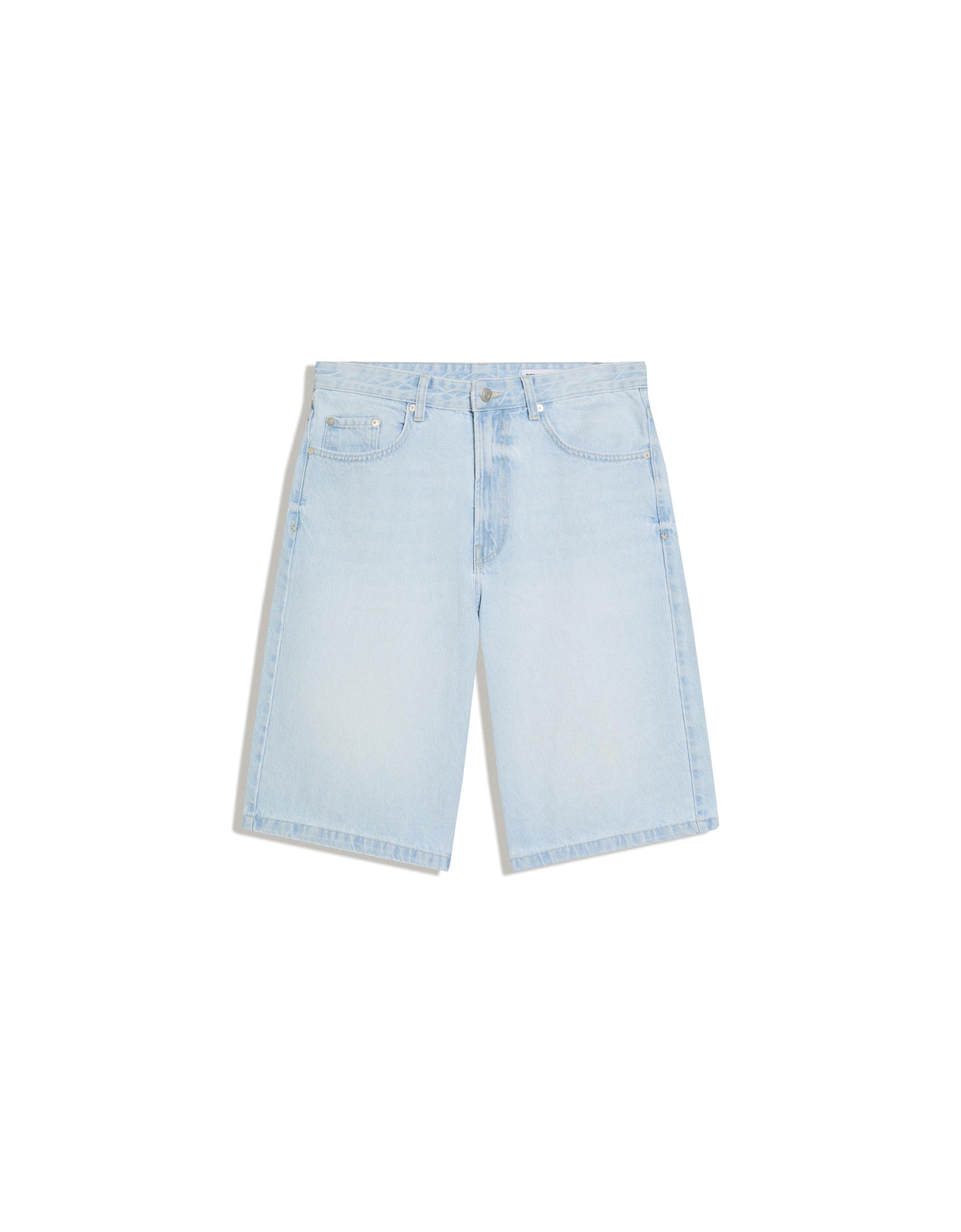Baggy fit denim bermuda - Görsel 152