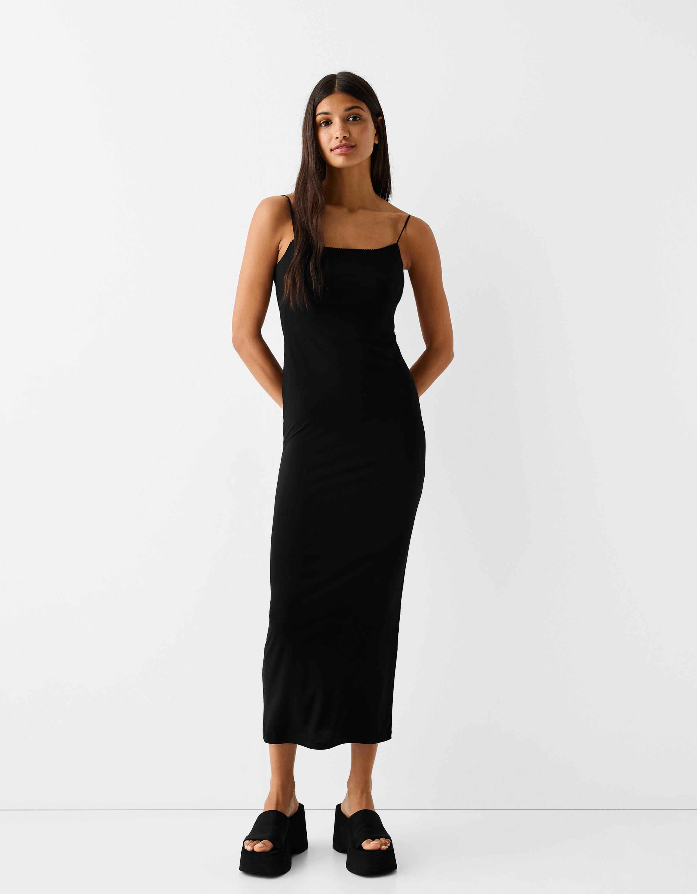 Robe noir bershka sale