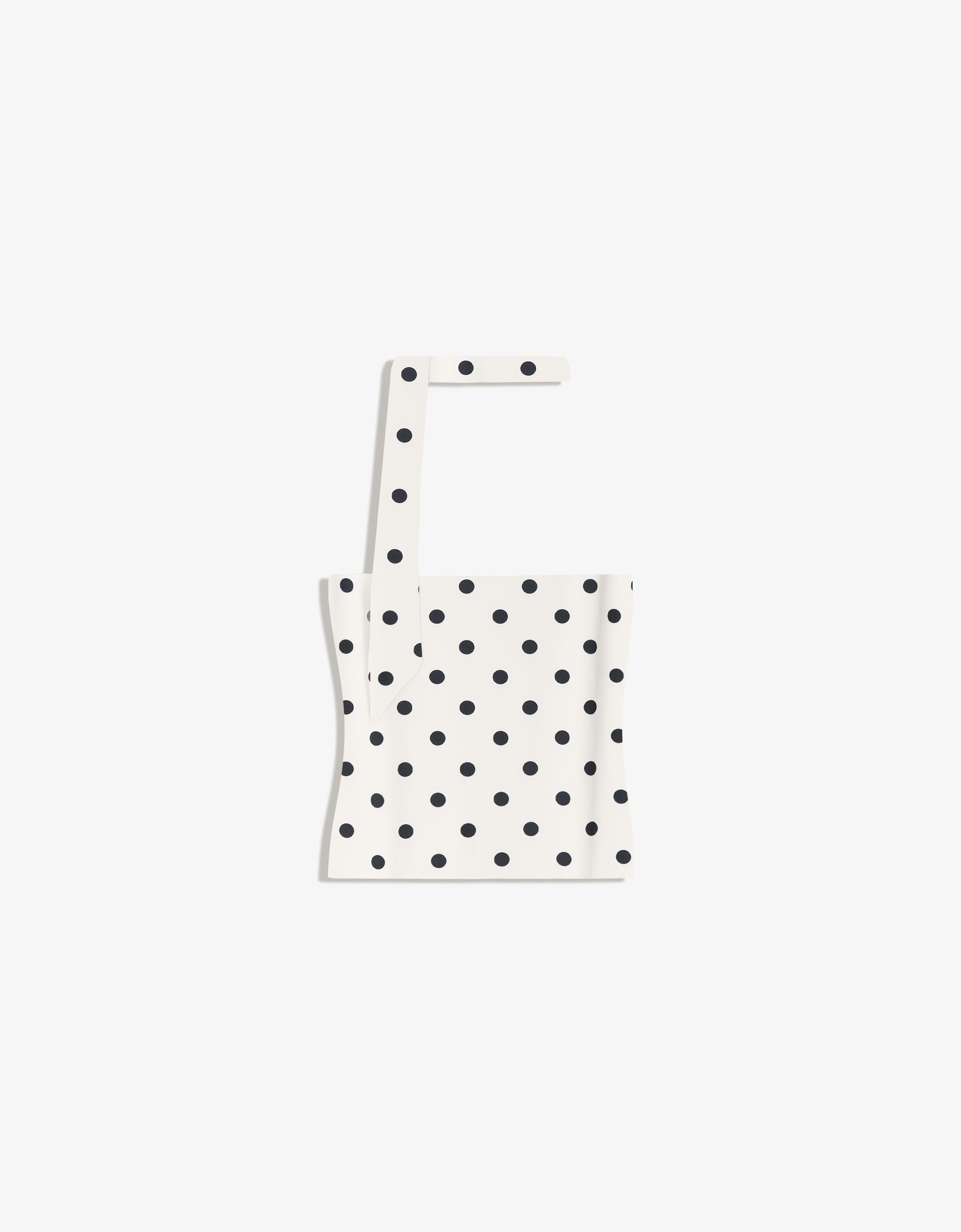 Bershka Bandeau-Tuch-Top Damen S Weiss / Schwarz