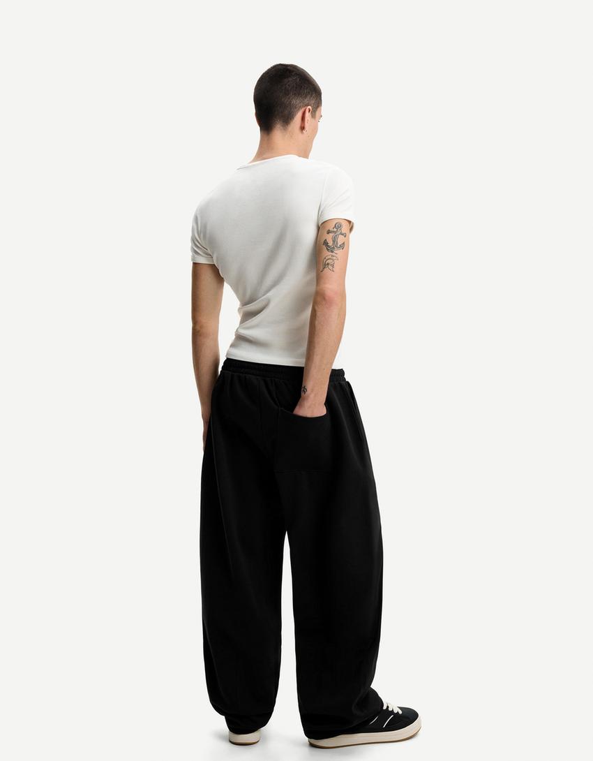 بنطلون بقصة بالون-أسود