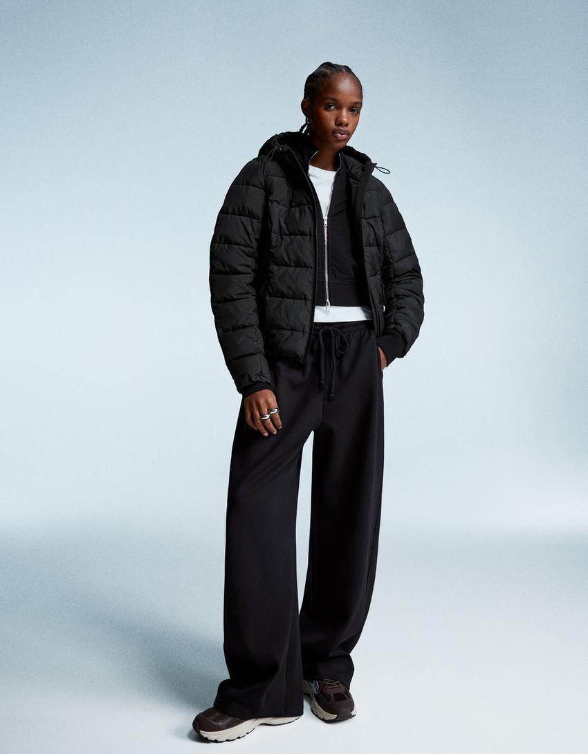Blouson fin matelassé-Noir-0