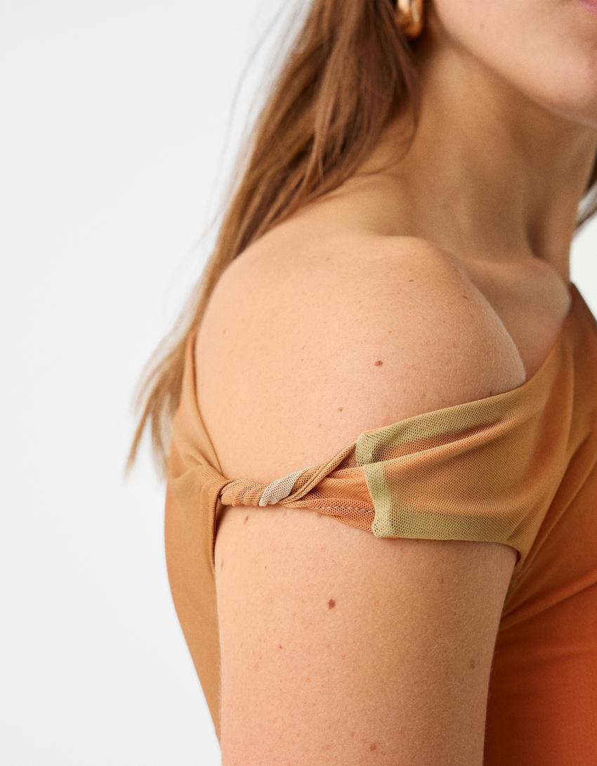 Top asymétrique-Orange-5