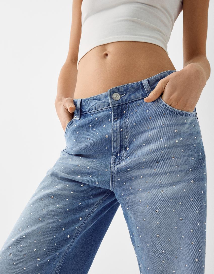 Jean baggy brillant-Bleu lavé-6