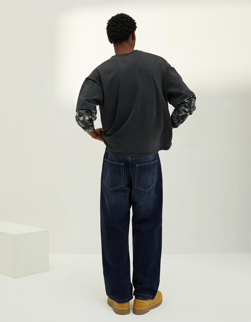 Baggy jeans-Dark blue