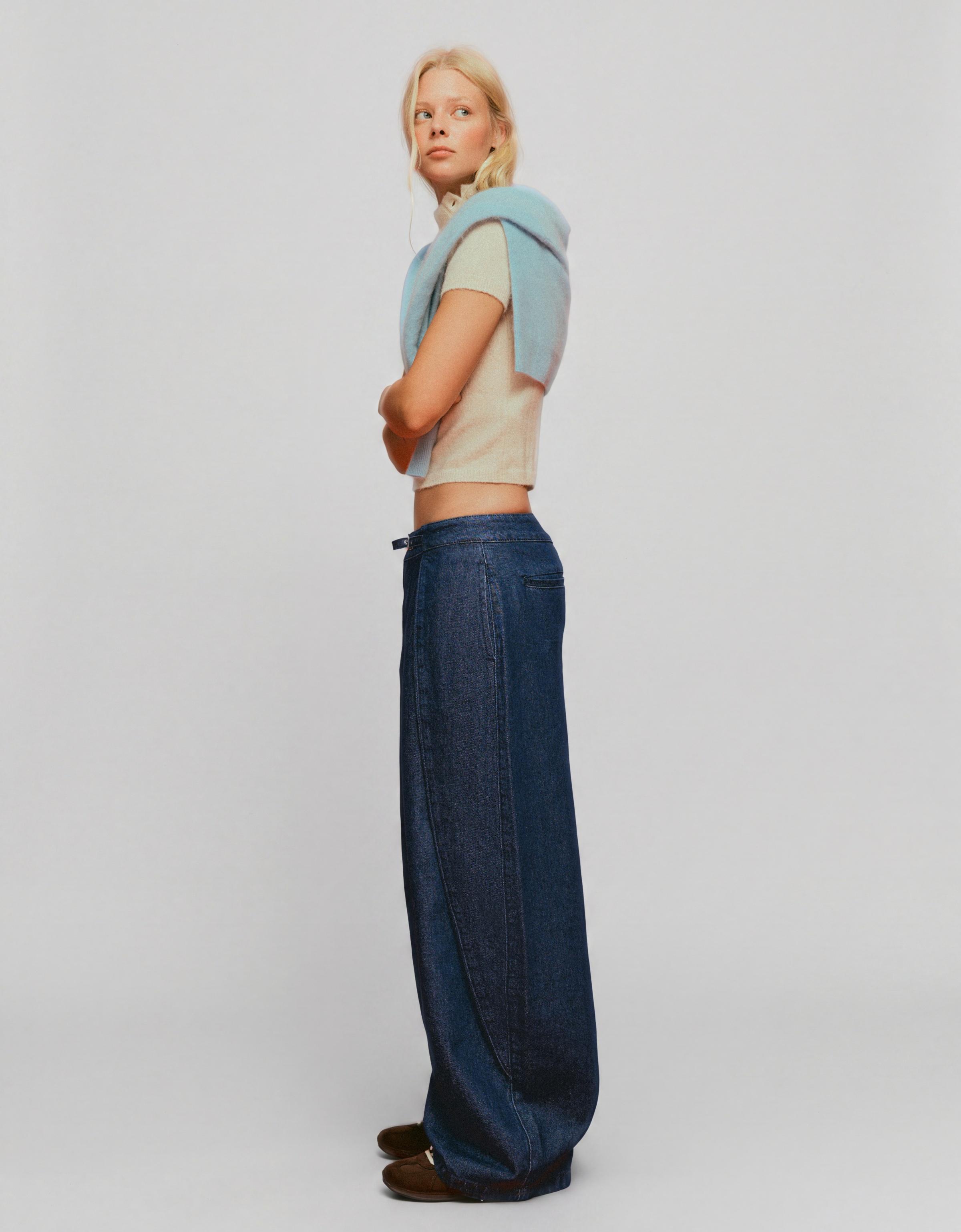 Twisted pleat jeans — Blue
