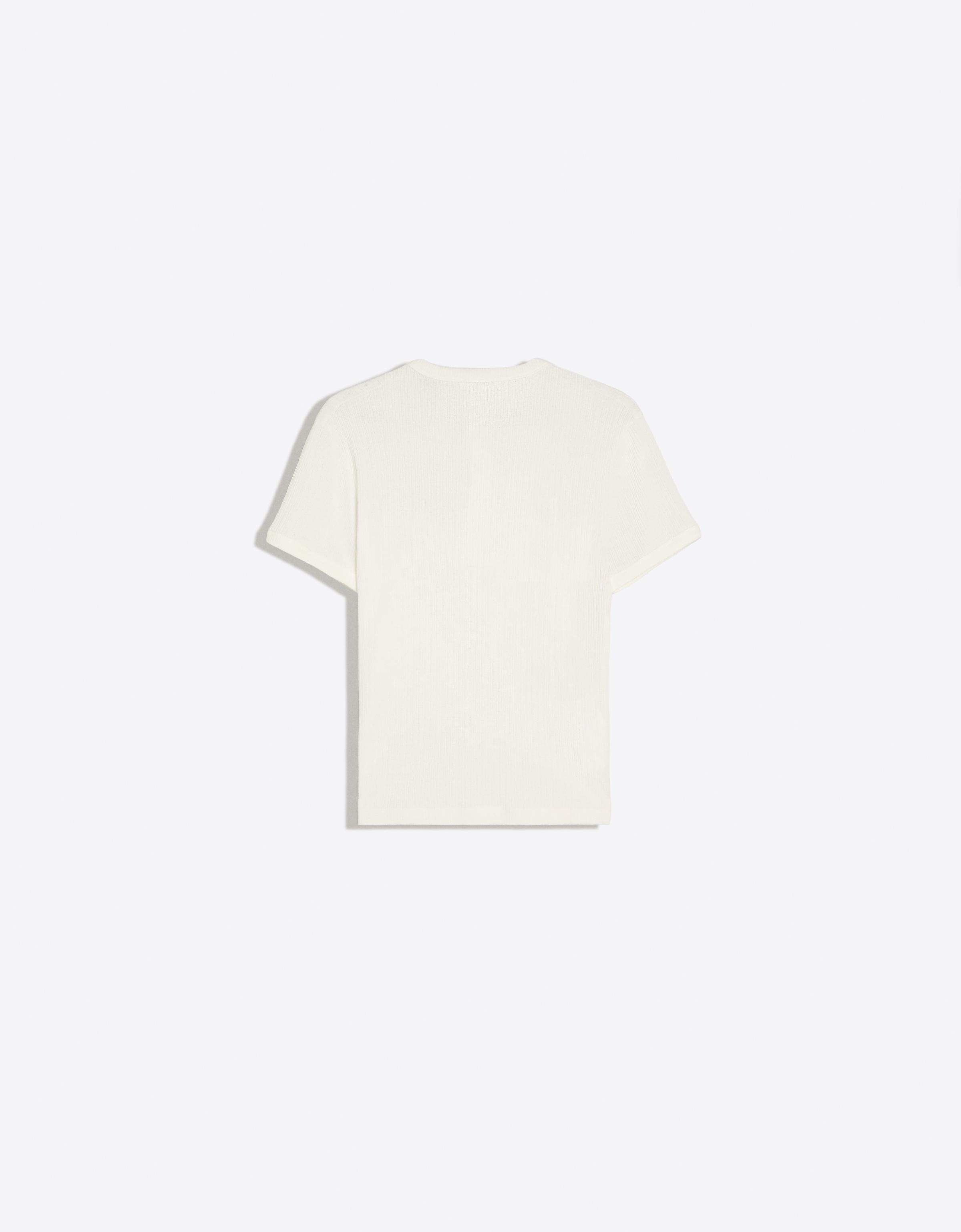 Textured henley T-shirt — White