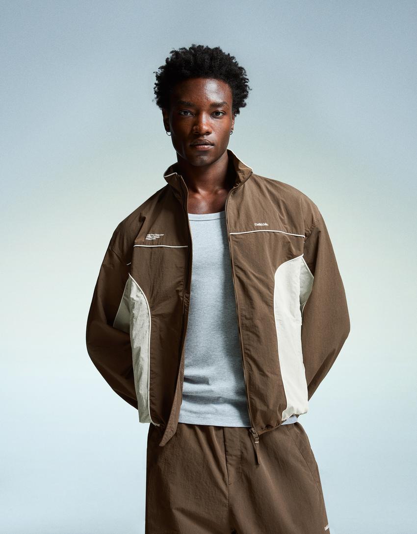 Technical sports jacket-Brown-0