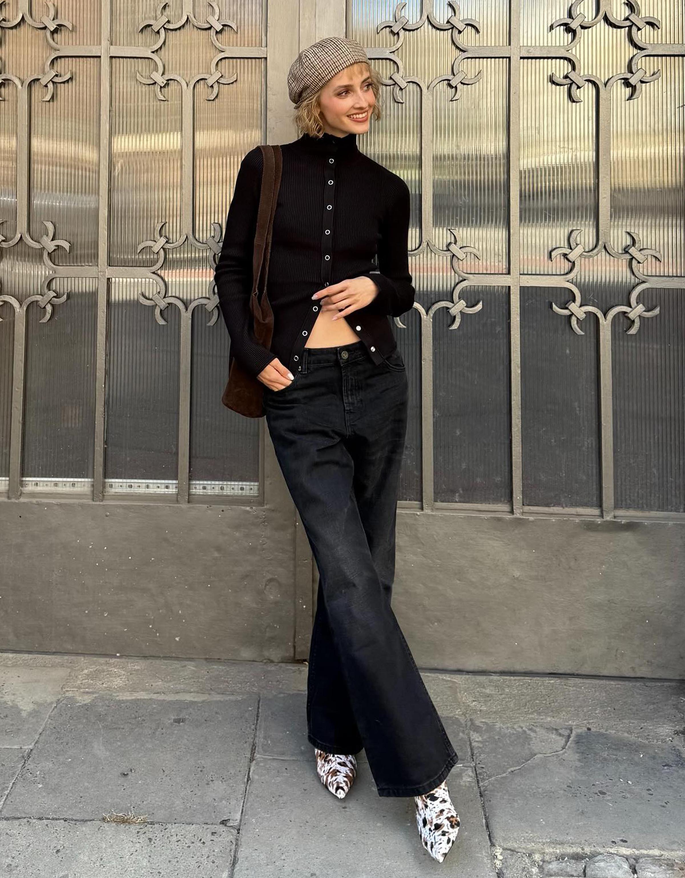 Düşük bel geniş paça jean - Görsel 43