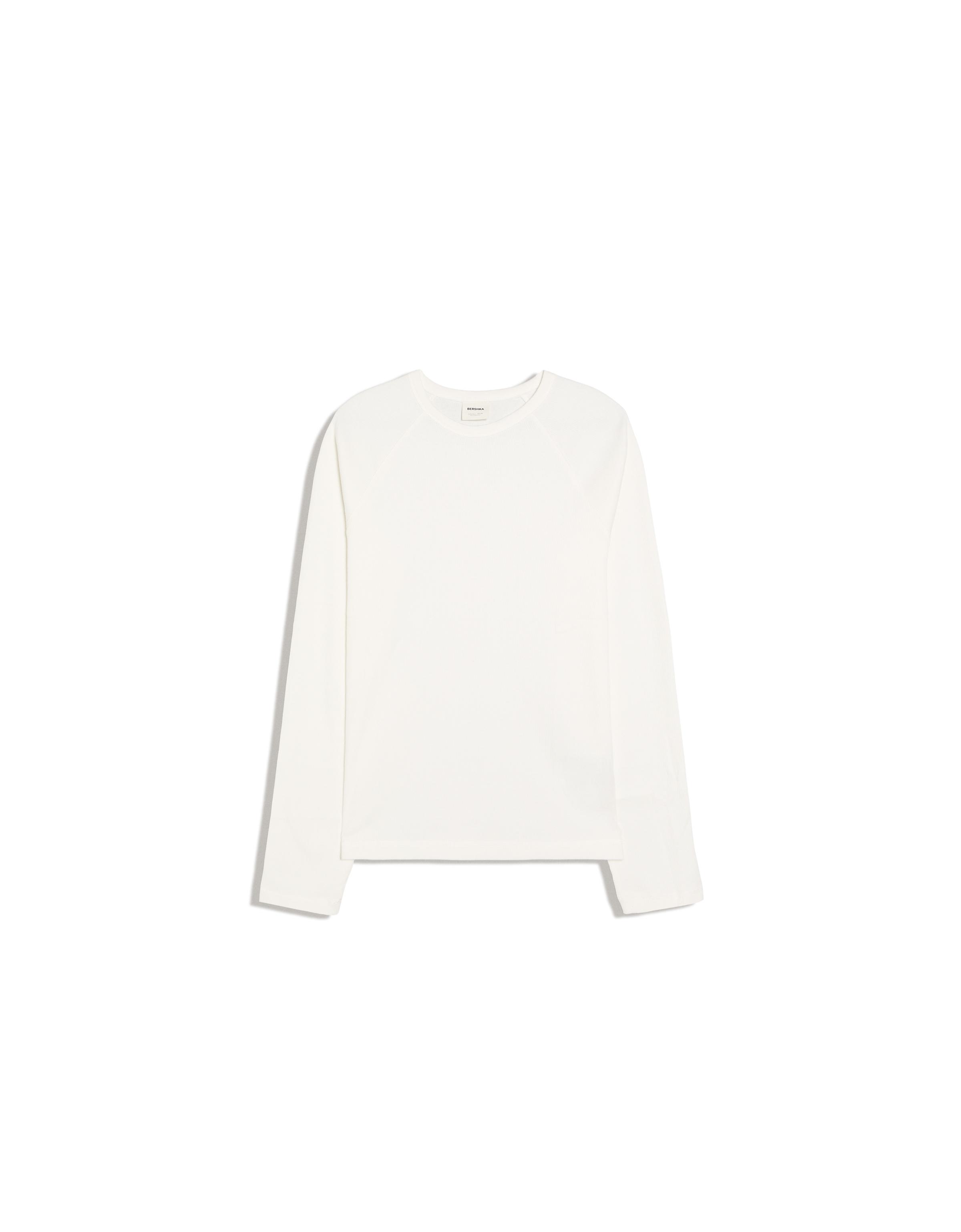 Slim-fit long-sleeved T-shirt — White