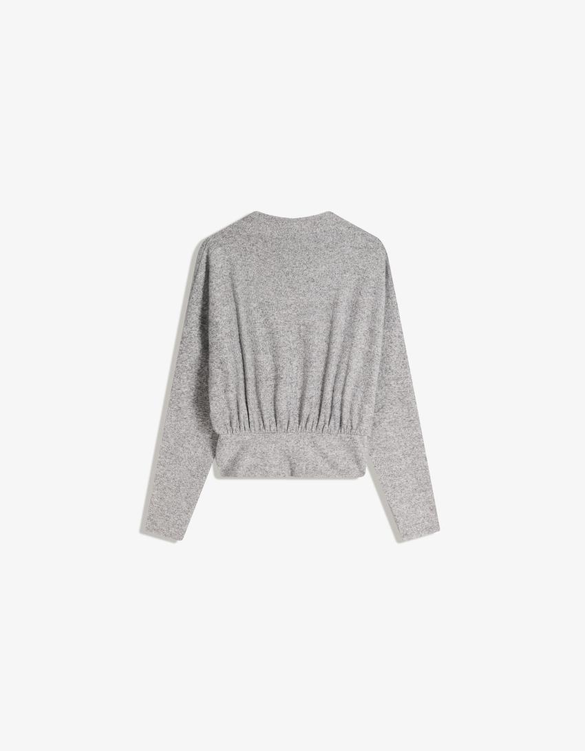 Mock neck jumper-Grey