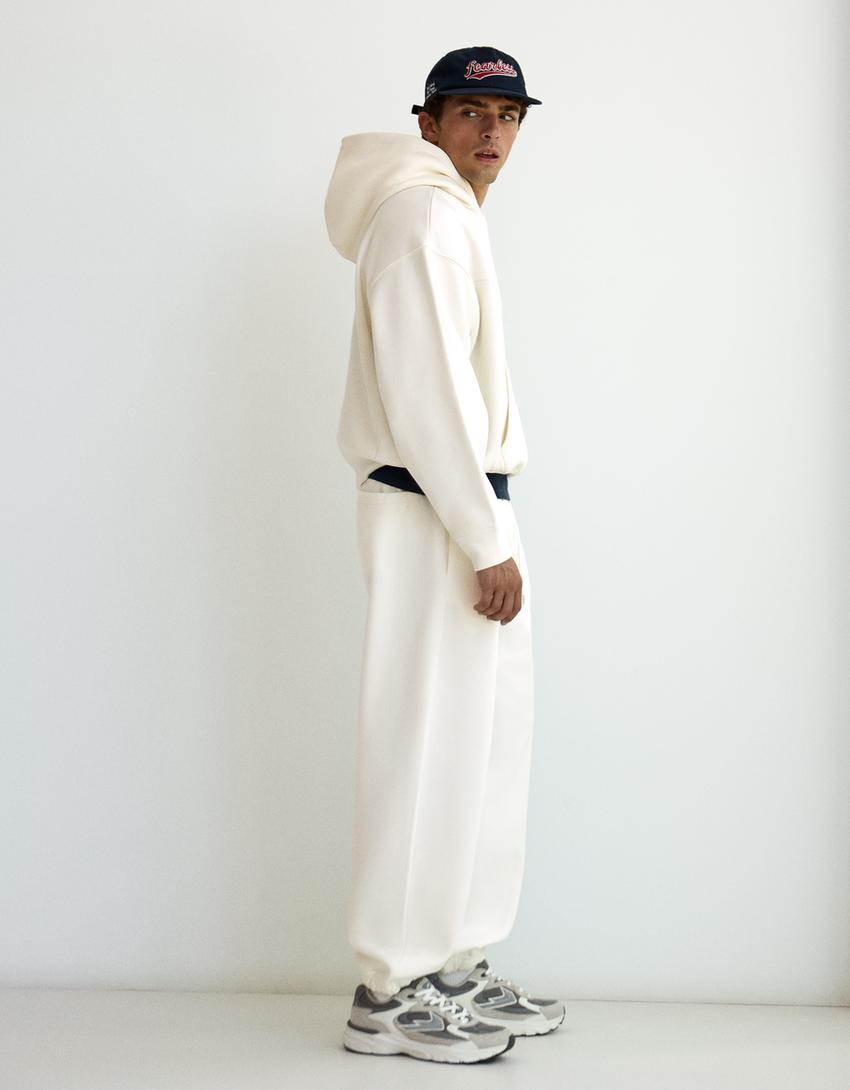 Sudadera capucha-Blanco