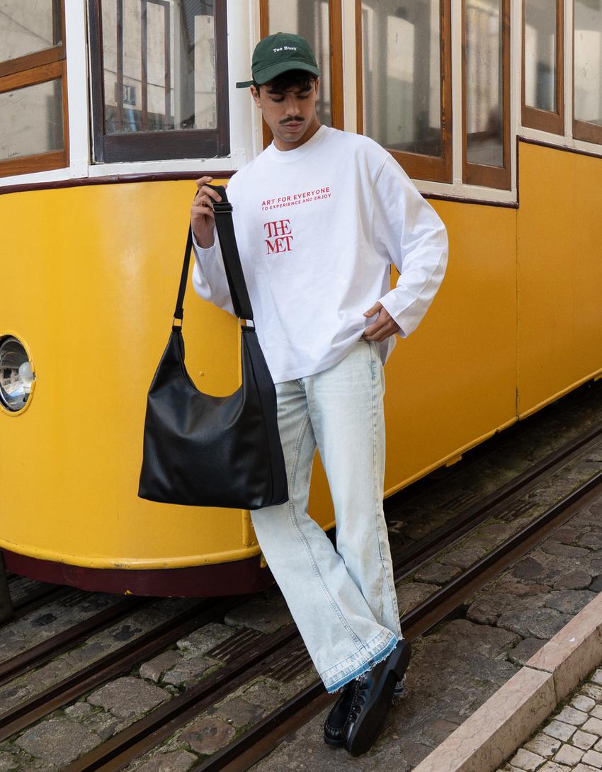 Straight flared jeans-Lichtblauw