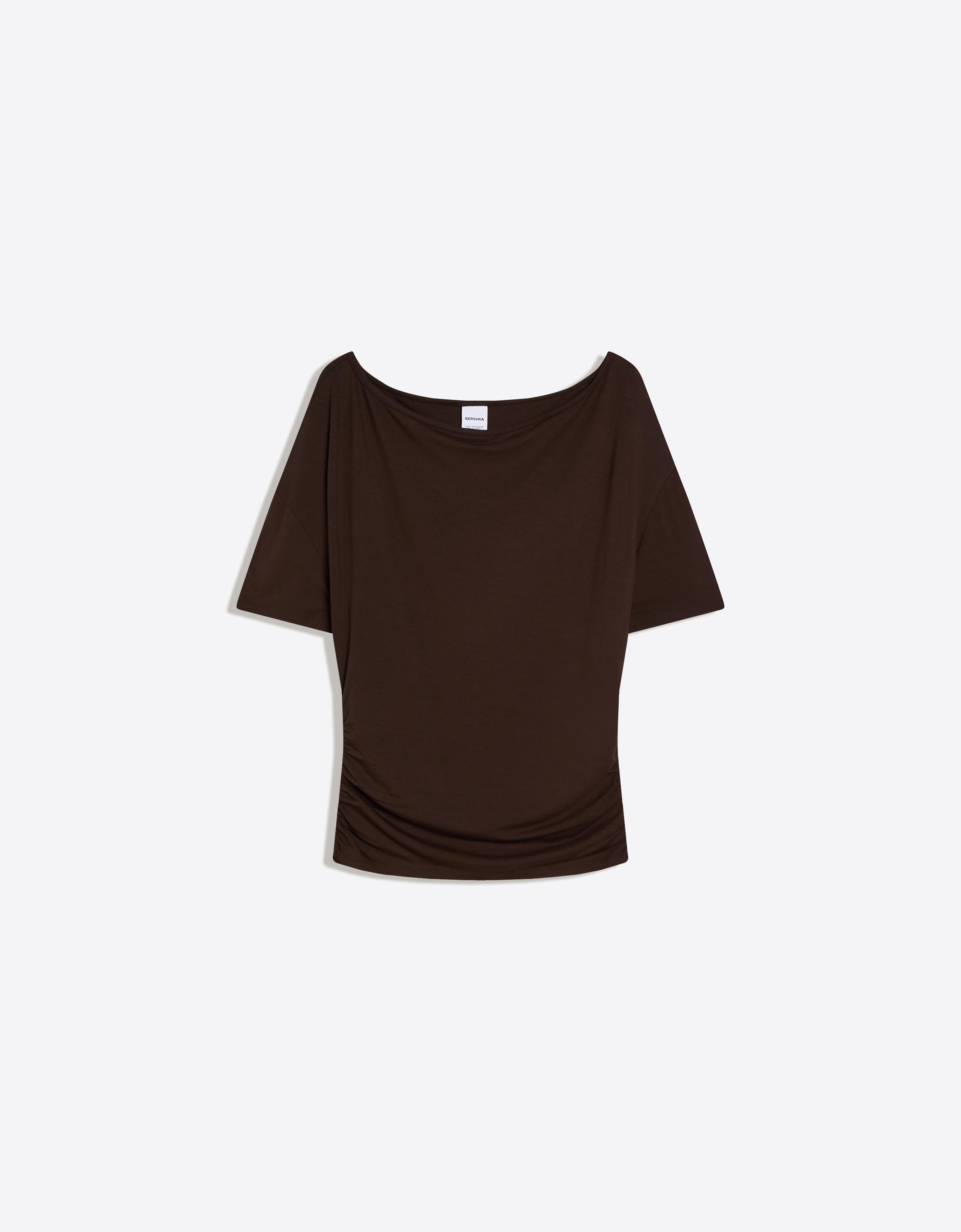 Asimetrik kısa kollu tişört - Görsel 257