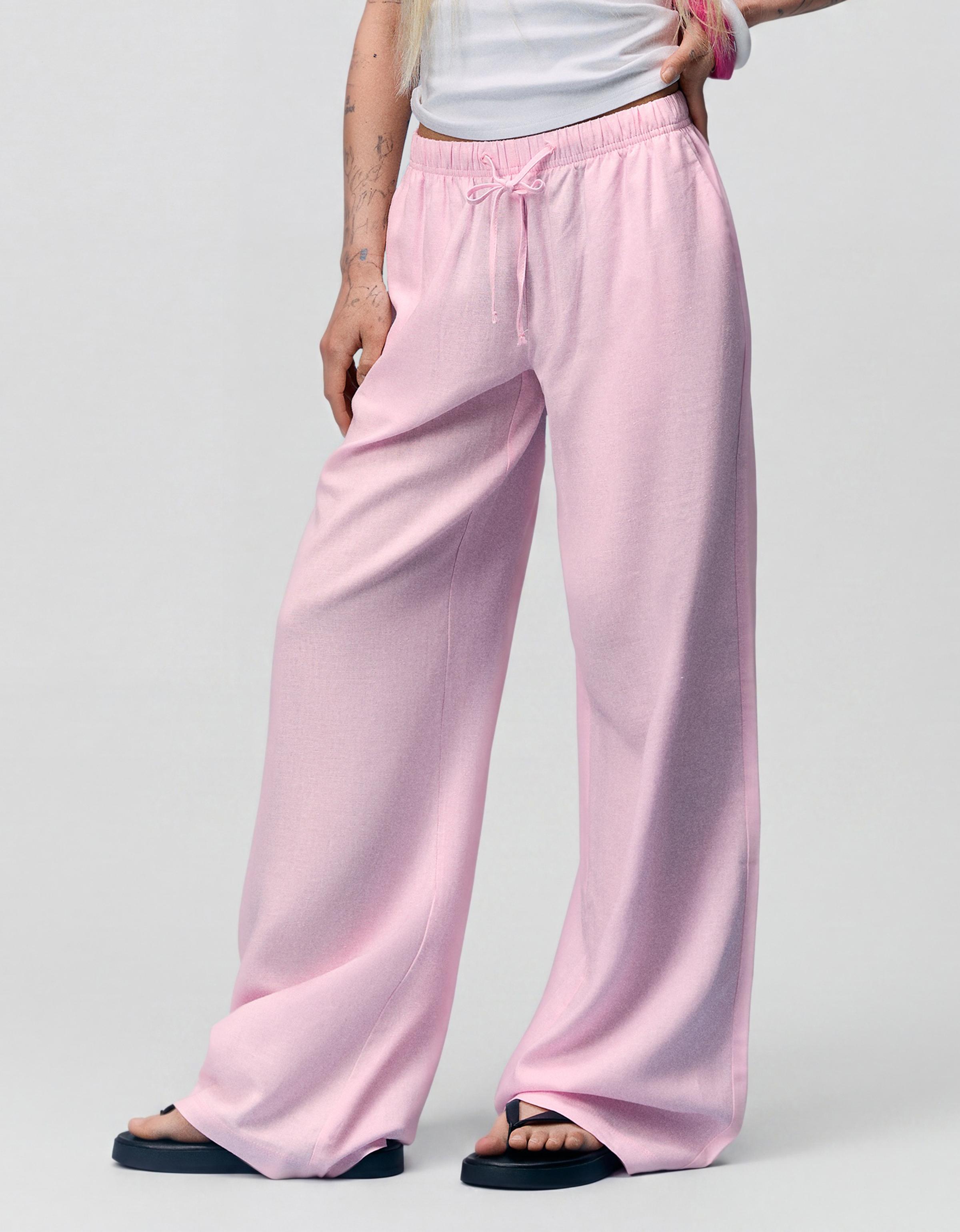 Elasticated waist trousers — Pink