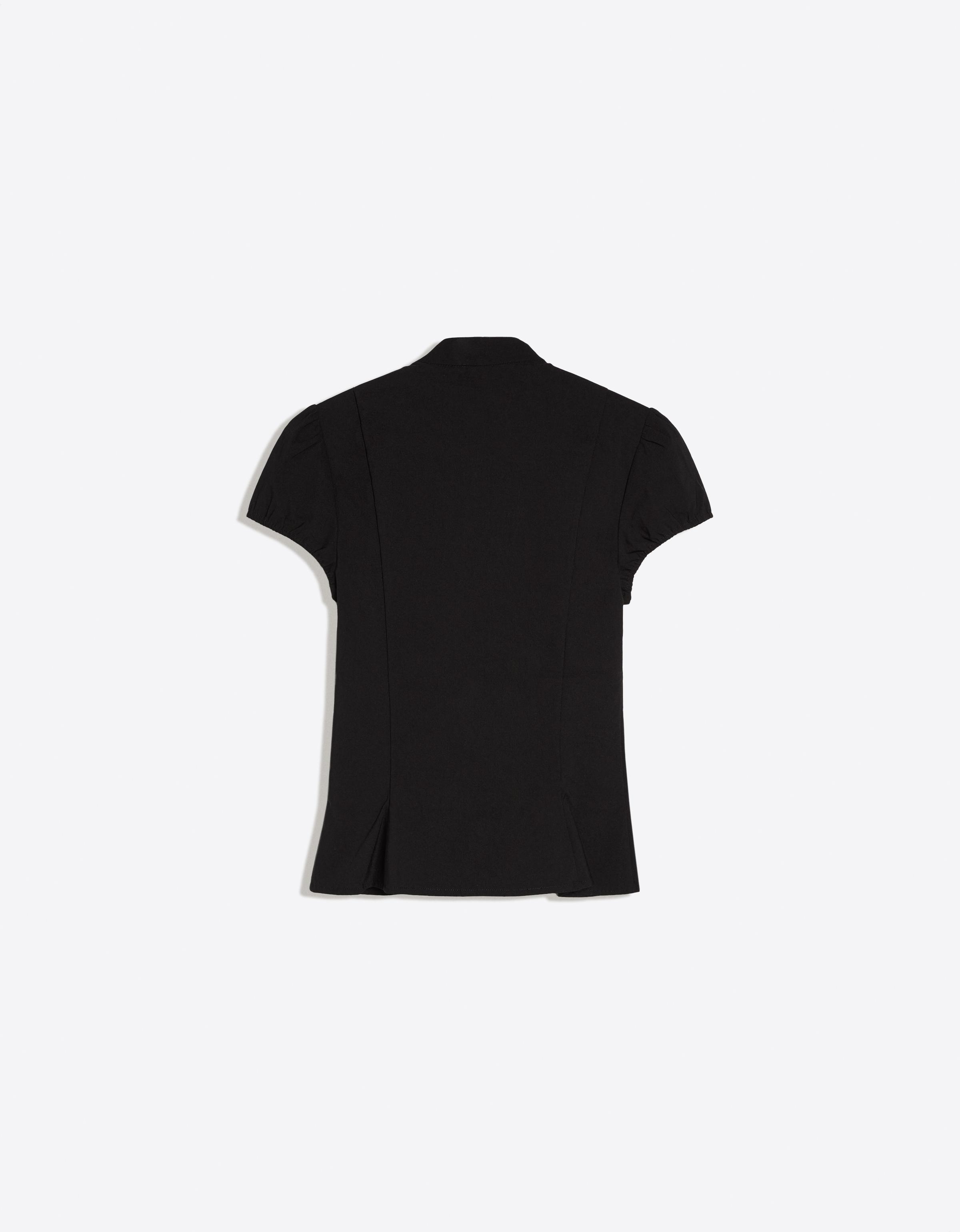 Short sleeve shirt with press-stud fastening — Black