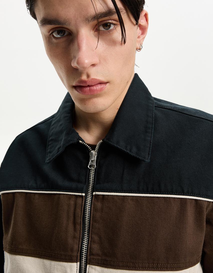 Cazadora denim cremallera-Negro-2