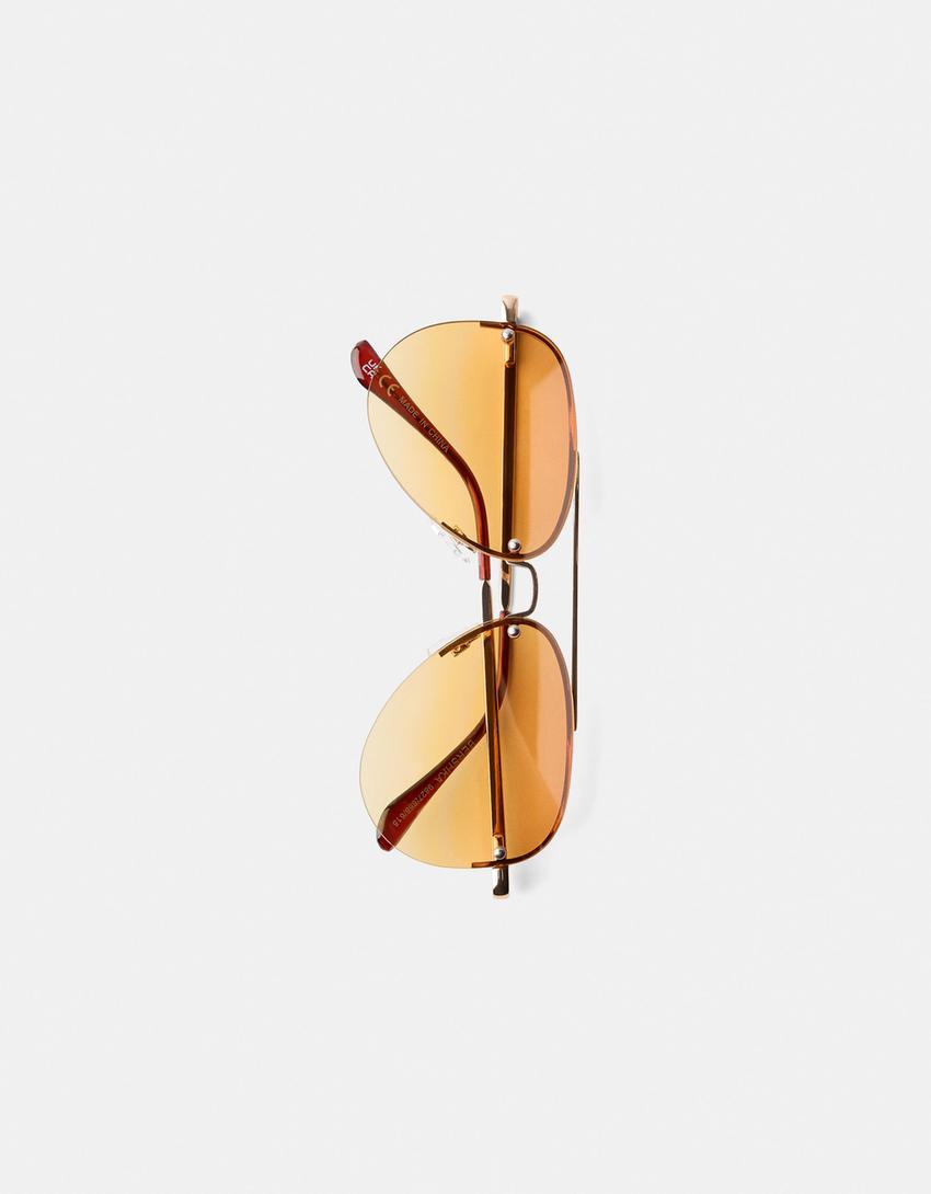 Lunettes de soleil aviateur-Orange-4