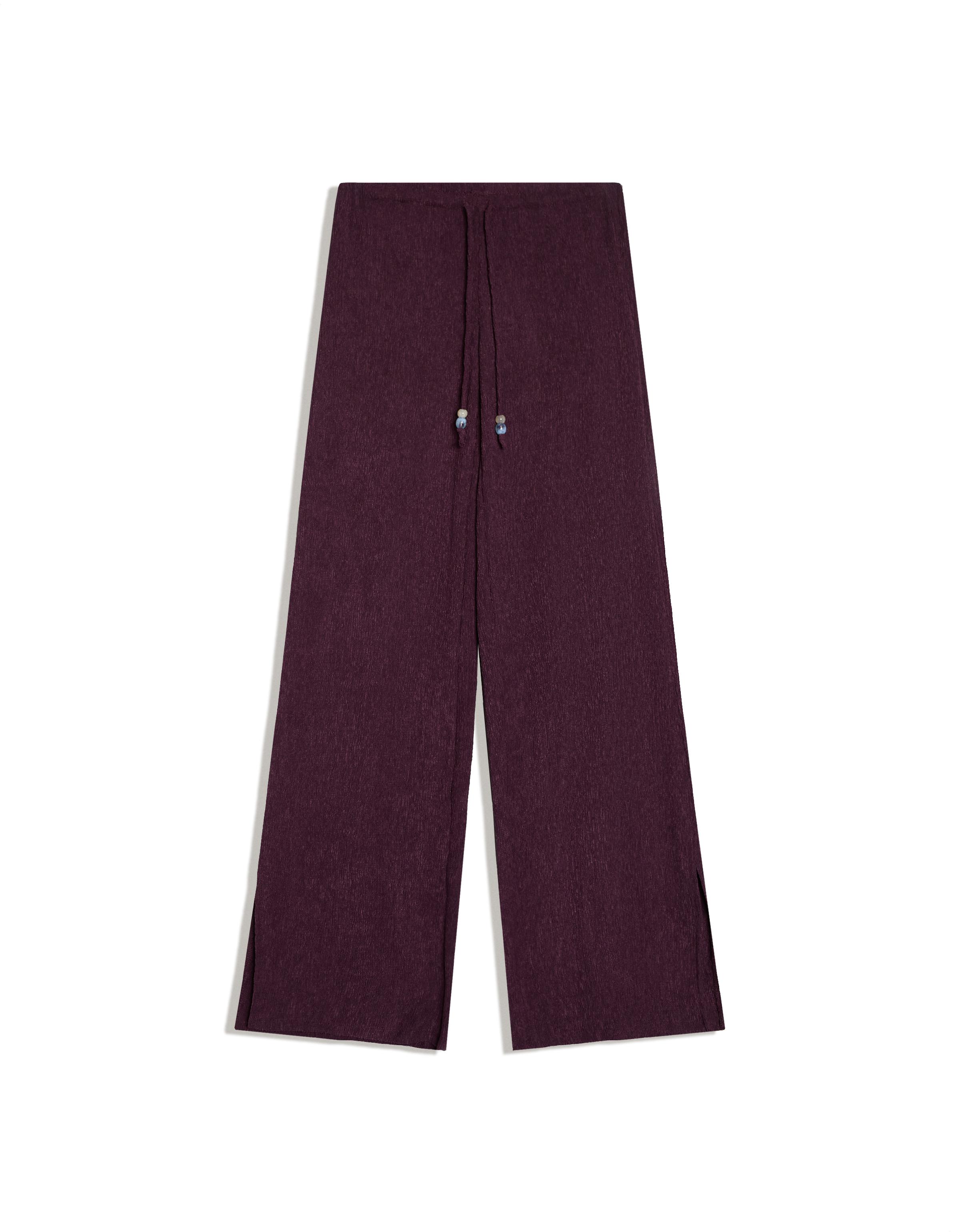 Wide-leg trousers with elasticated waist — Violet