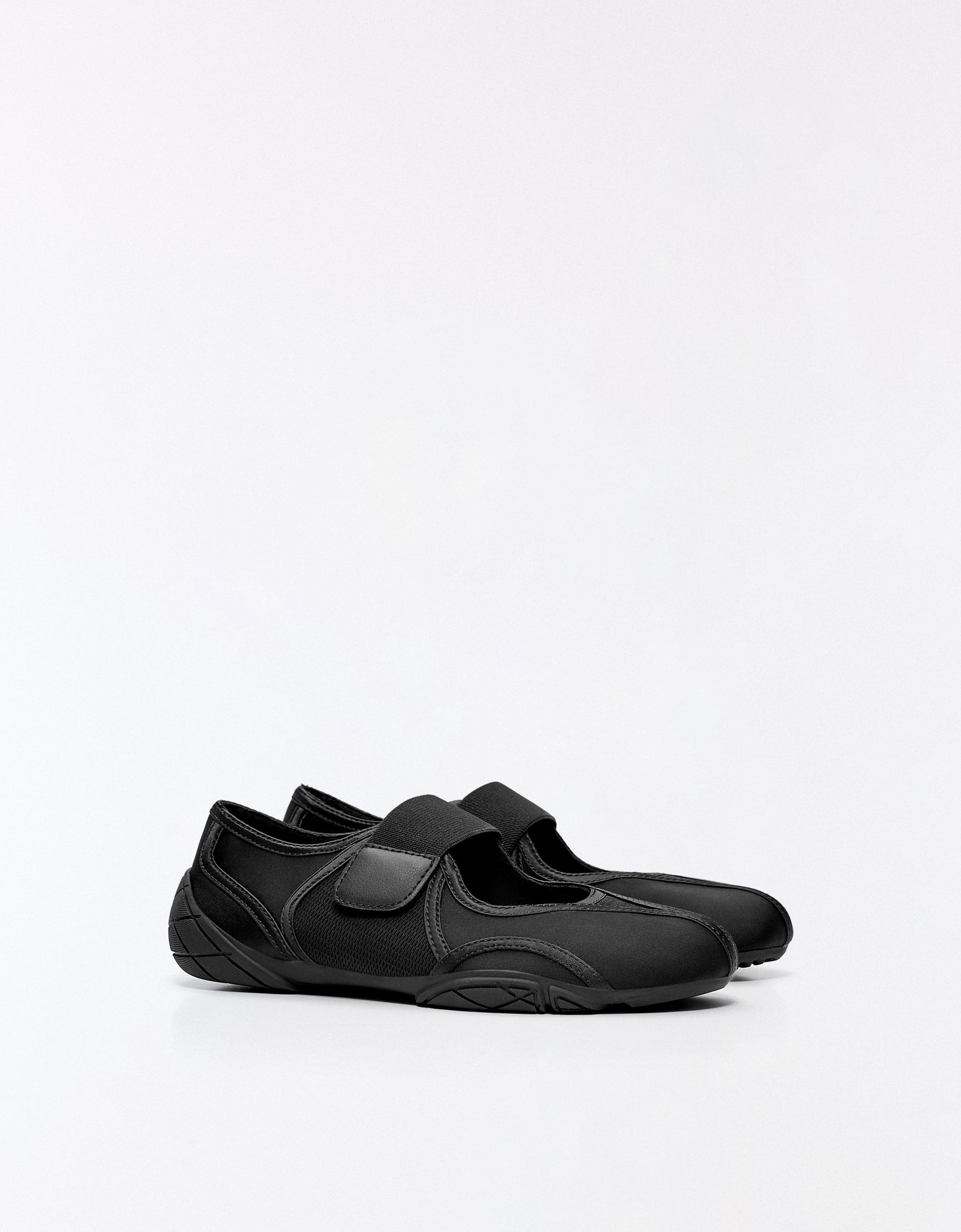 Bershka Balerinki W Stylu Sportowym Kobieta 41 Czarny