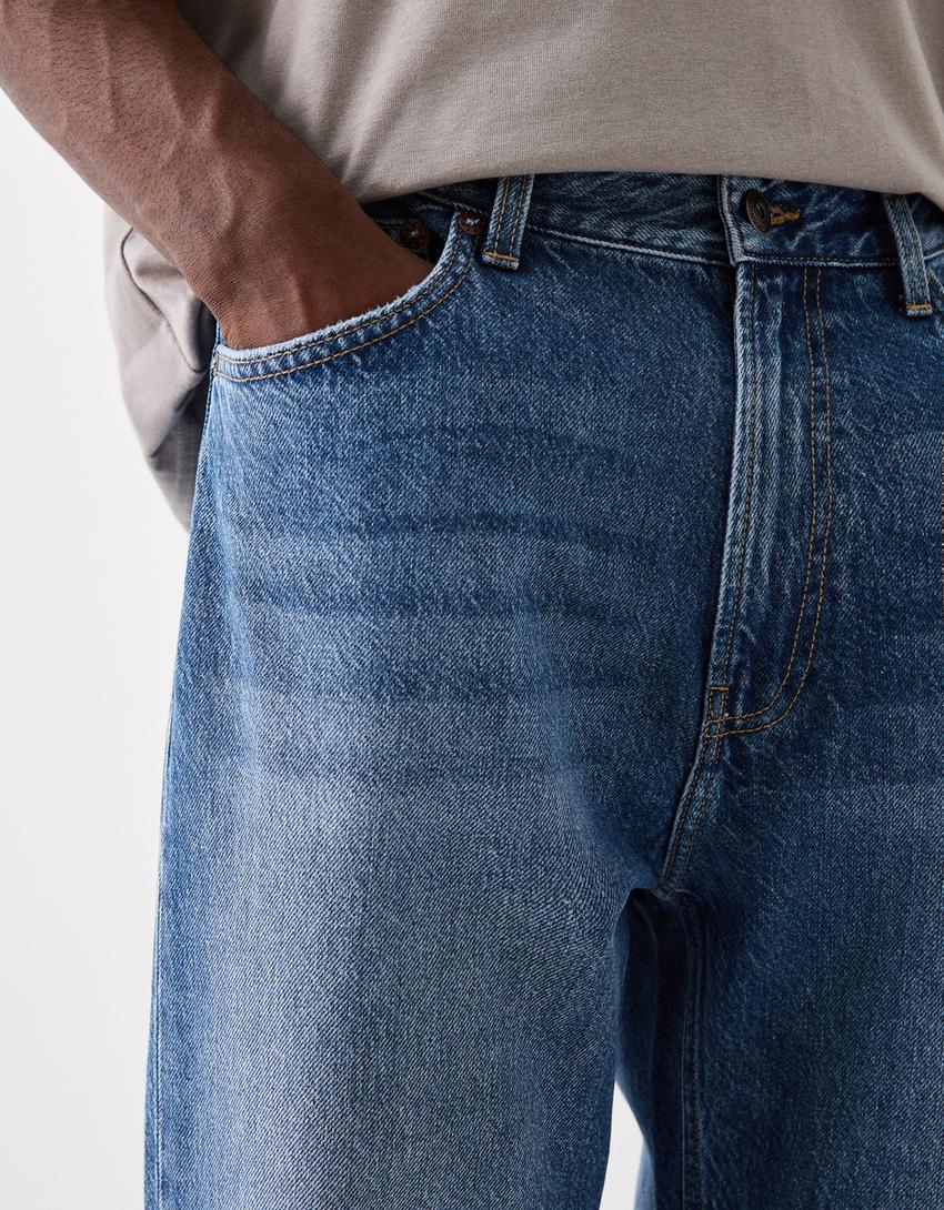 Straight fit ’90s jeans-Blue-5