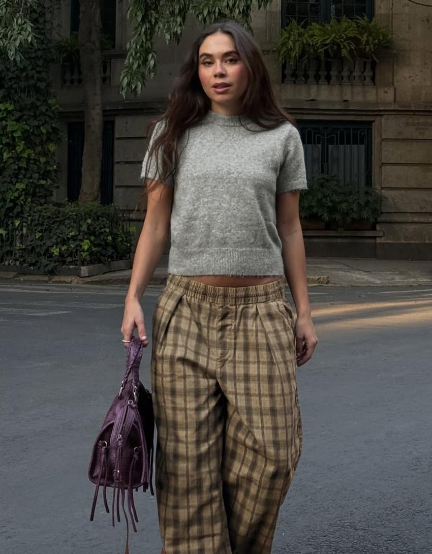 حقيبة بولينغ بتأثير باهت وأربطة-بنفسجي