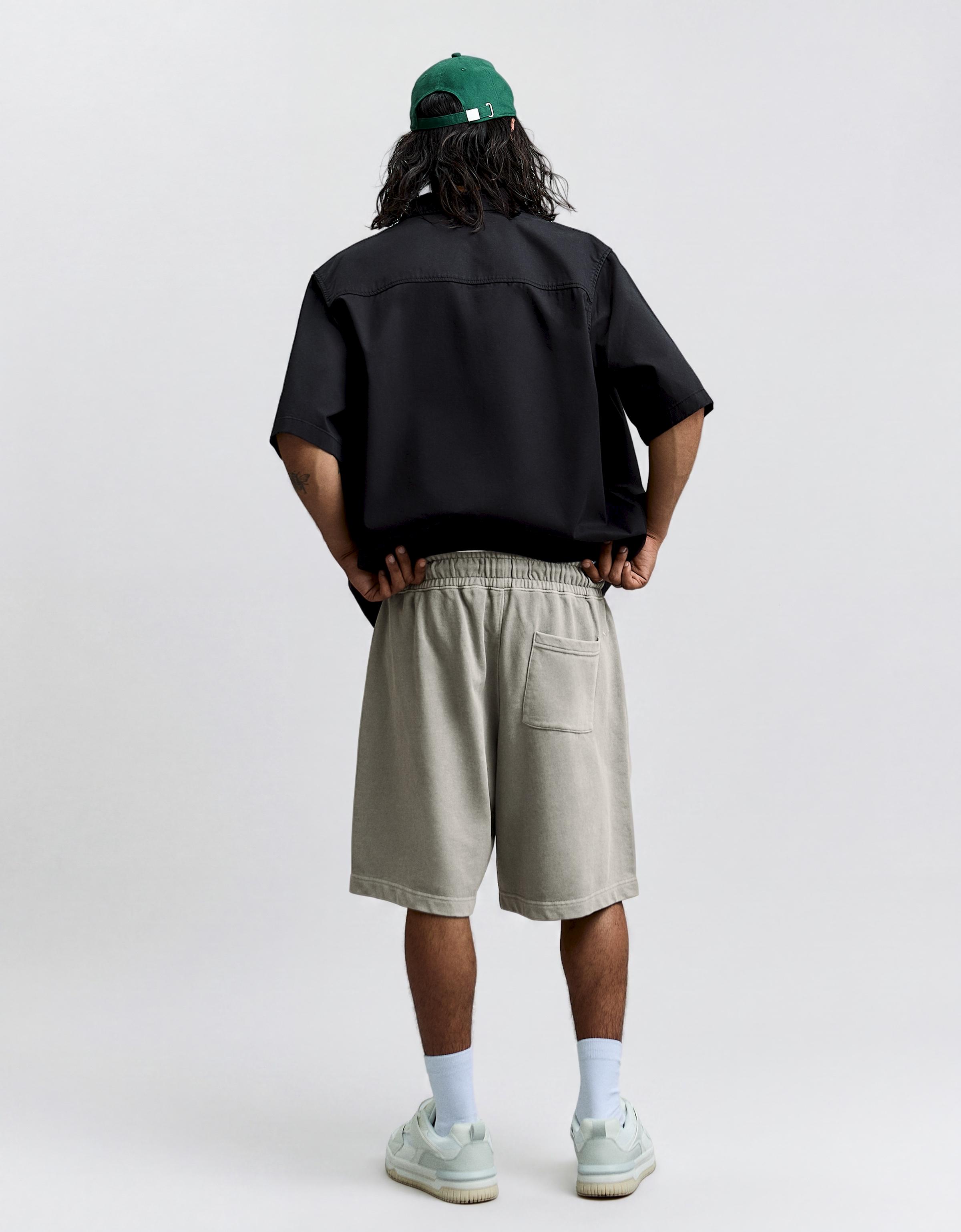 Boxy print Bermuda shorts — Grey