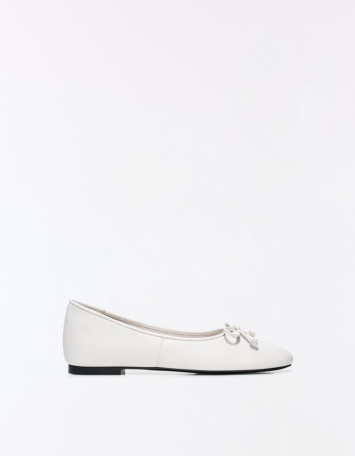 Bershka Ballerina Fiocco Donna 40 Avorio