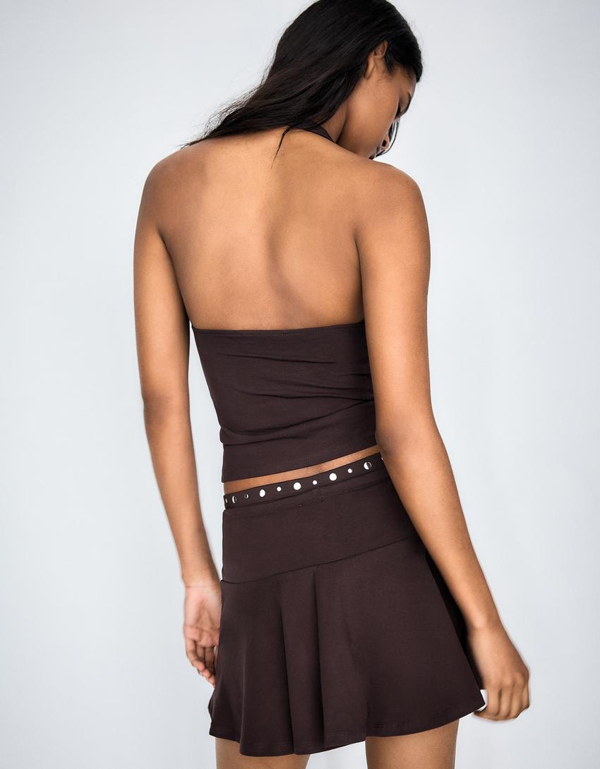 Halter top-Brown