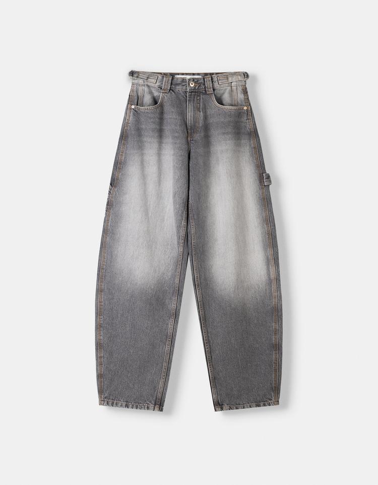 Verstellbare Workwear-Jeans im Balloon-Fit