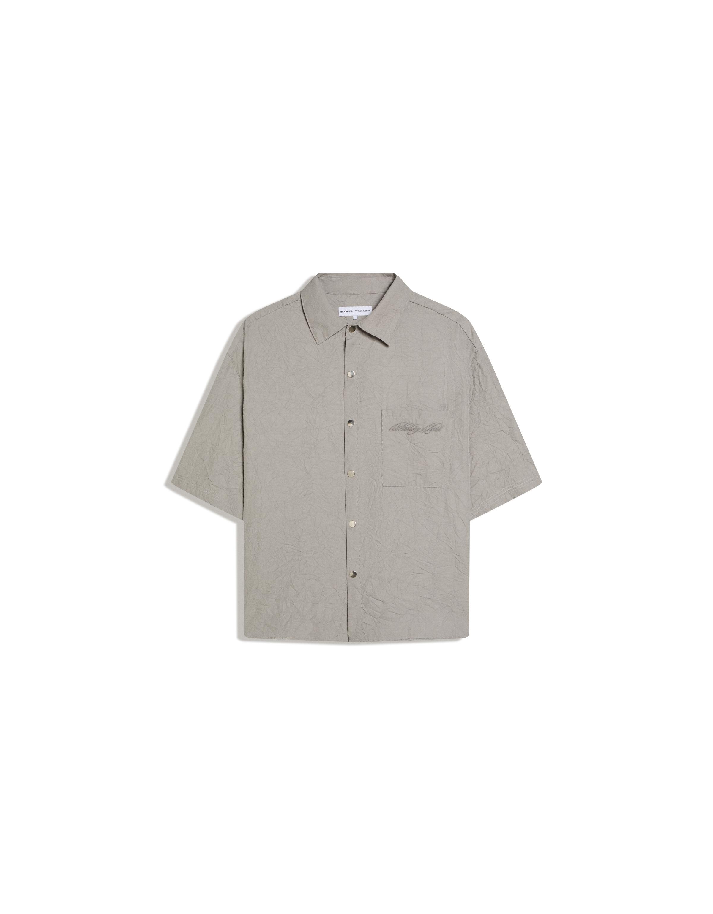 Short sleeve crinkle effect shirt