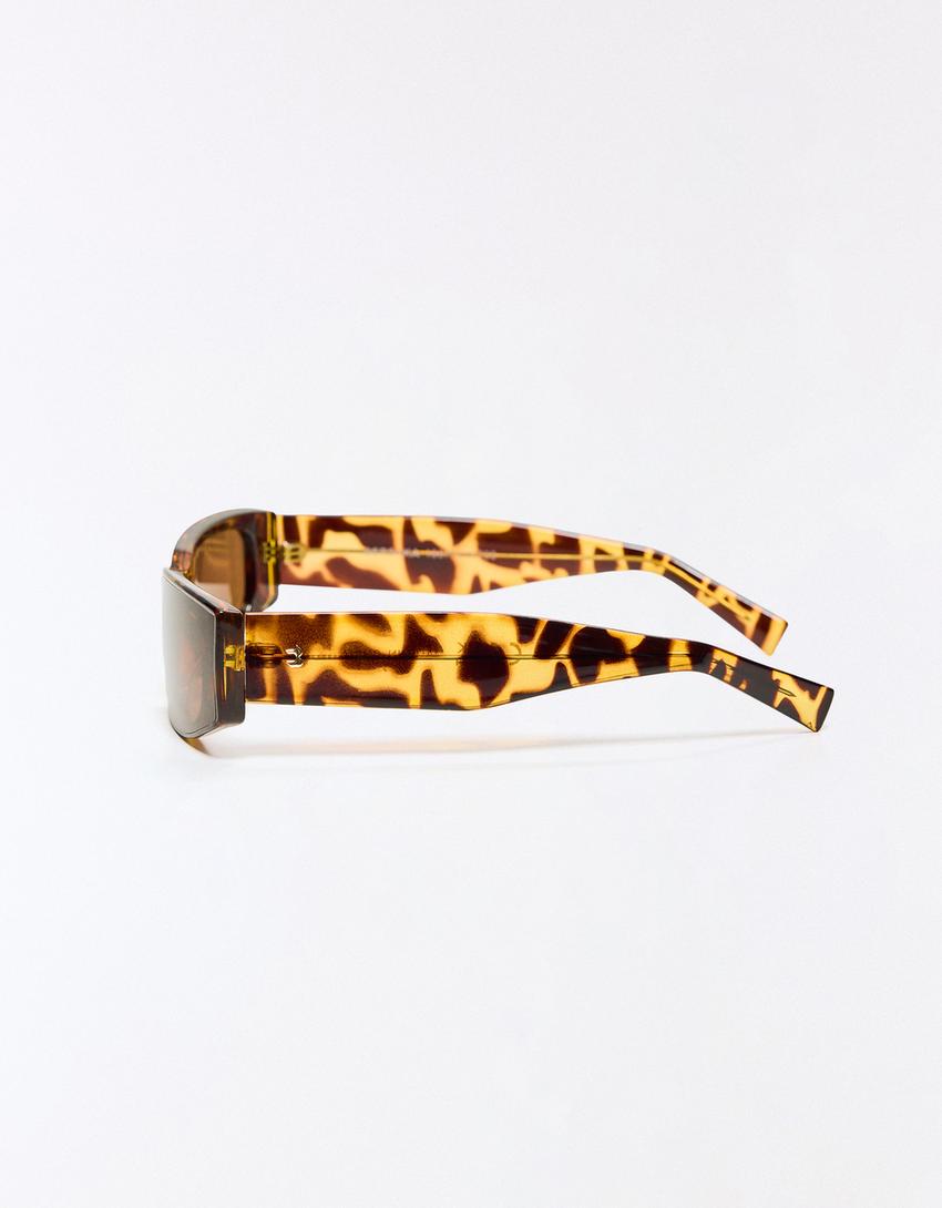 Lunettes de soleil rectangulaires-Marron