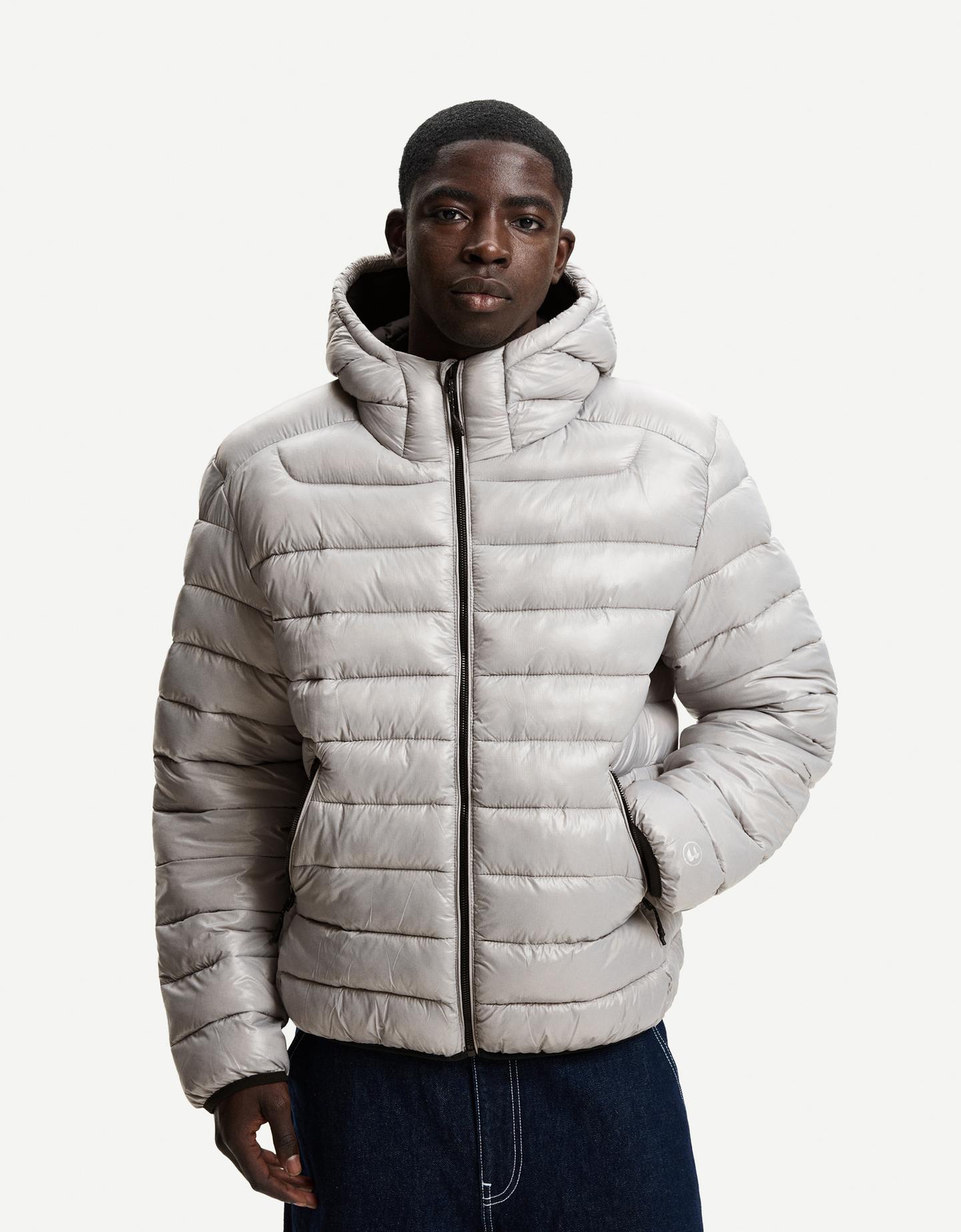 Bershka lekka kurtka pikowana szary