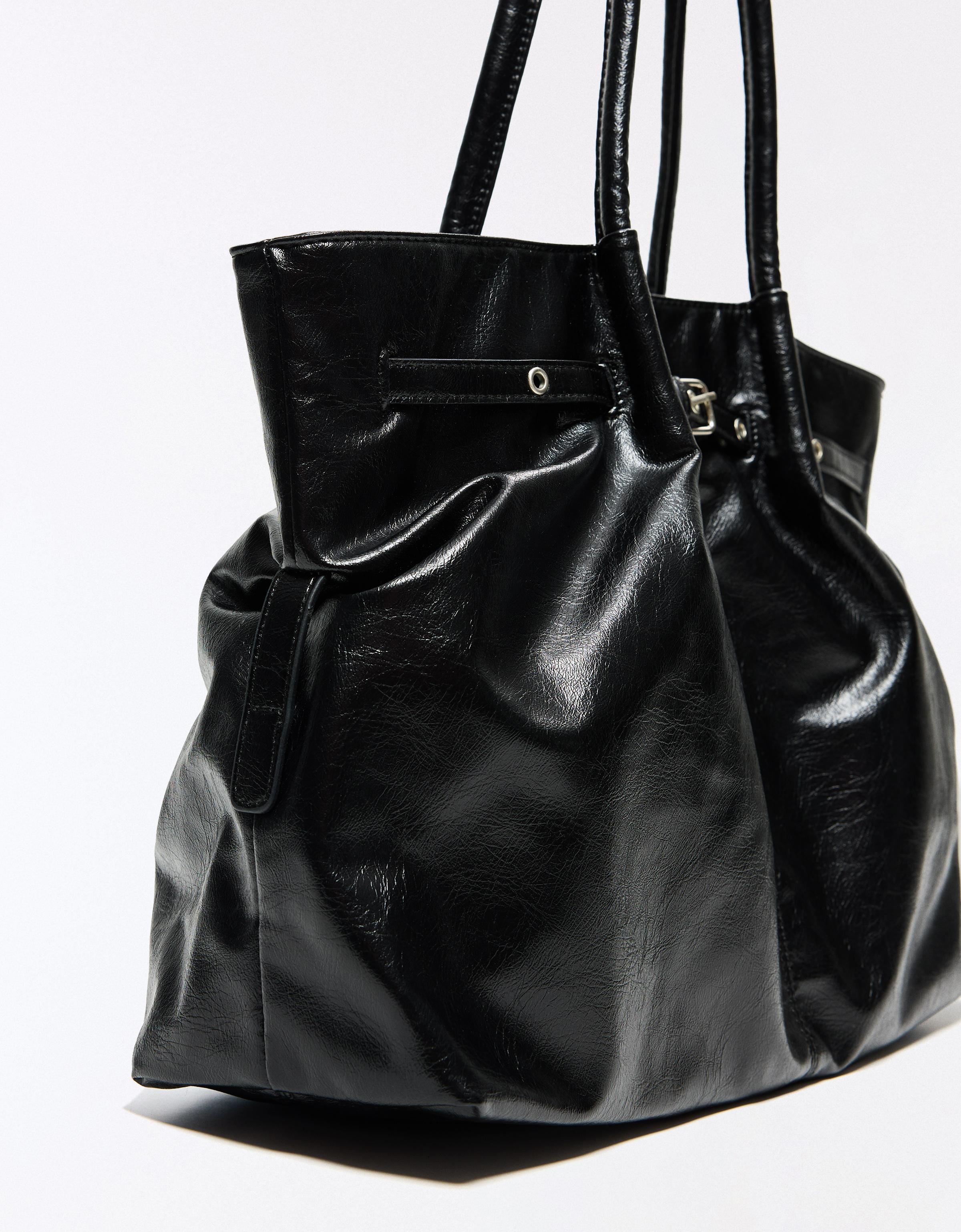 Belt shopper bag — Black