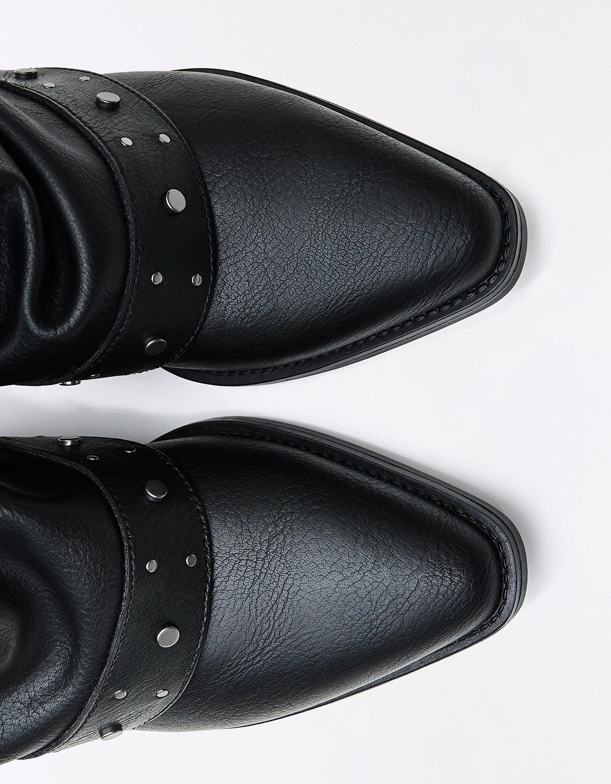 Cowboy trouser boots — BLACK